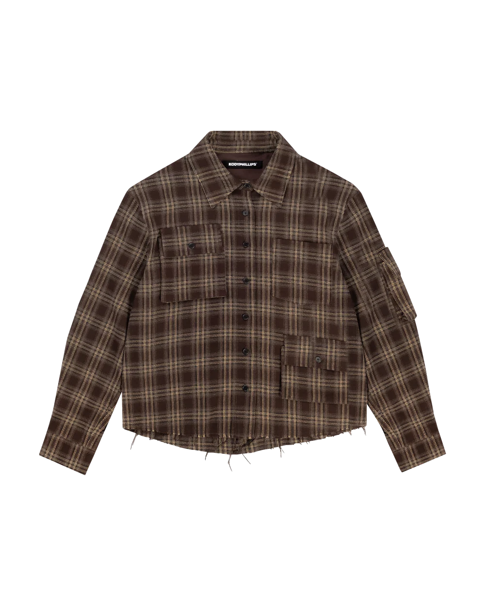Cargo Shirt- BROWN FLANNEL