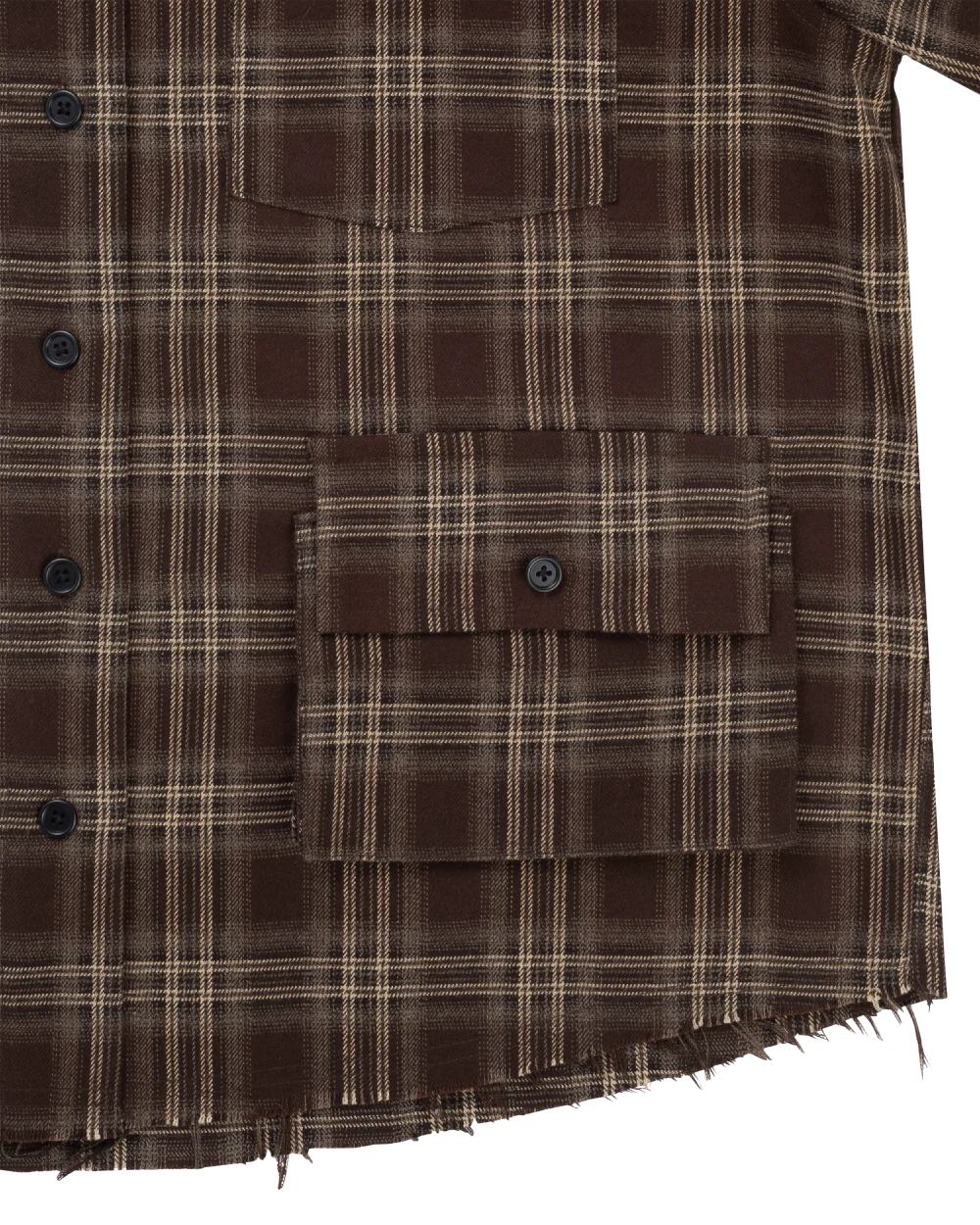 Cargo Shirt- BROWN FLANNEL - Image 4