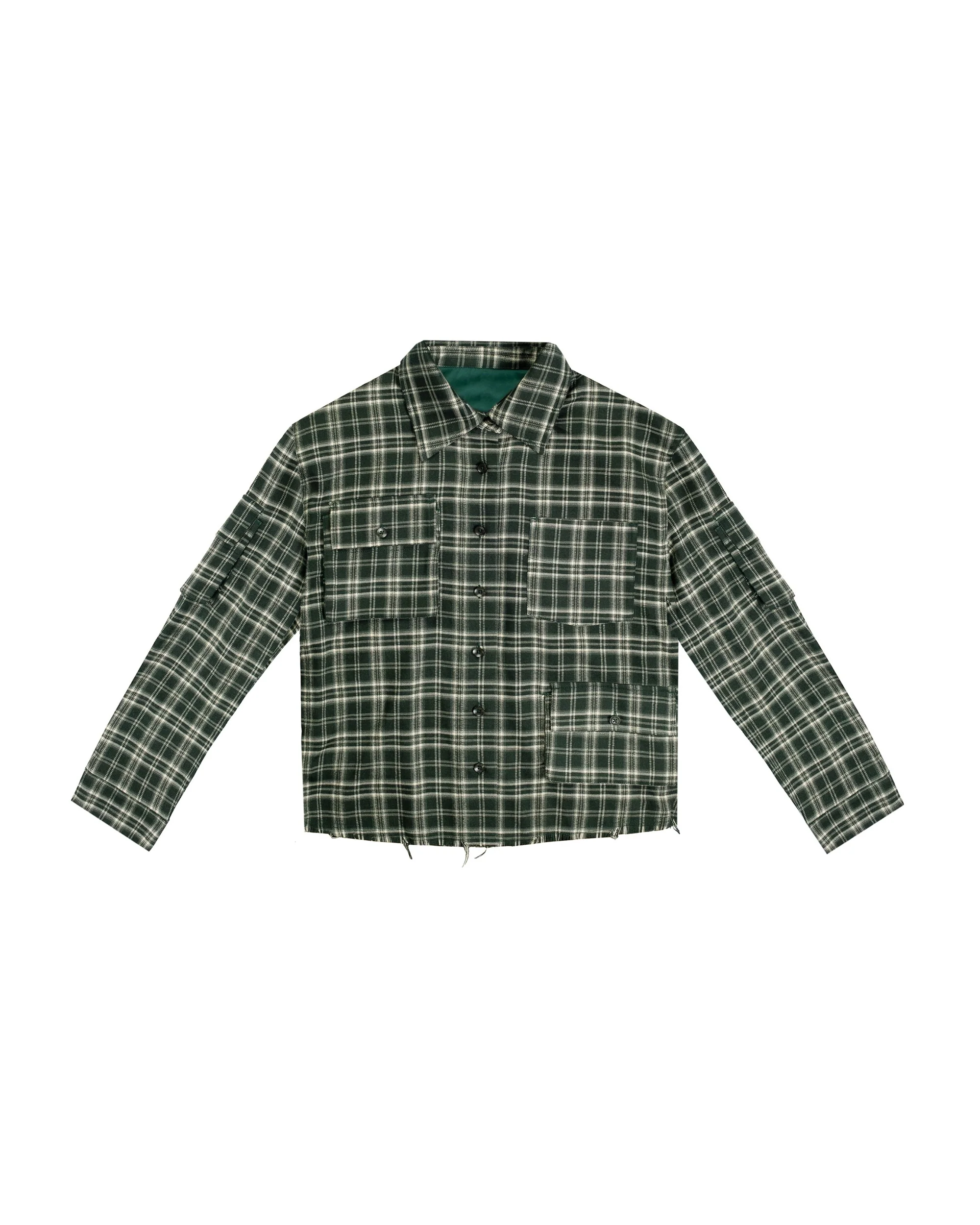 Cargo Shirt- GREEN FLANNEL