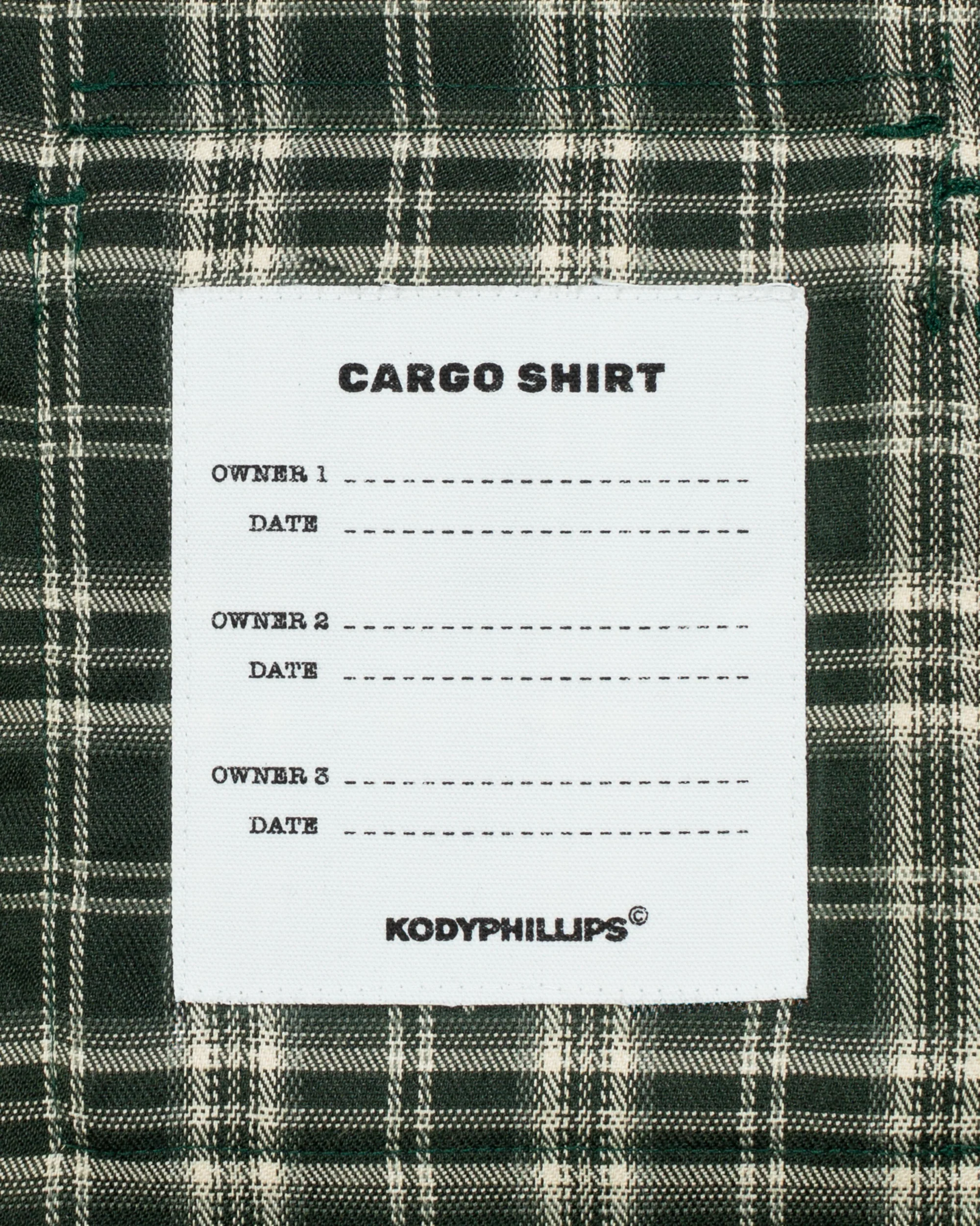 Cargo Shirt- GREEN FLANNEL - Image 3