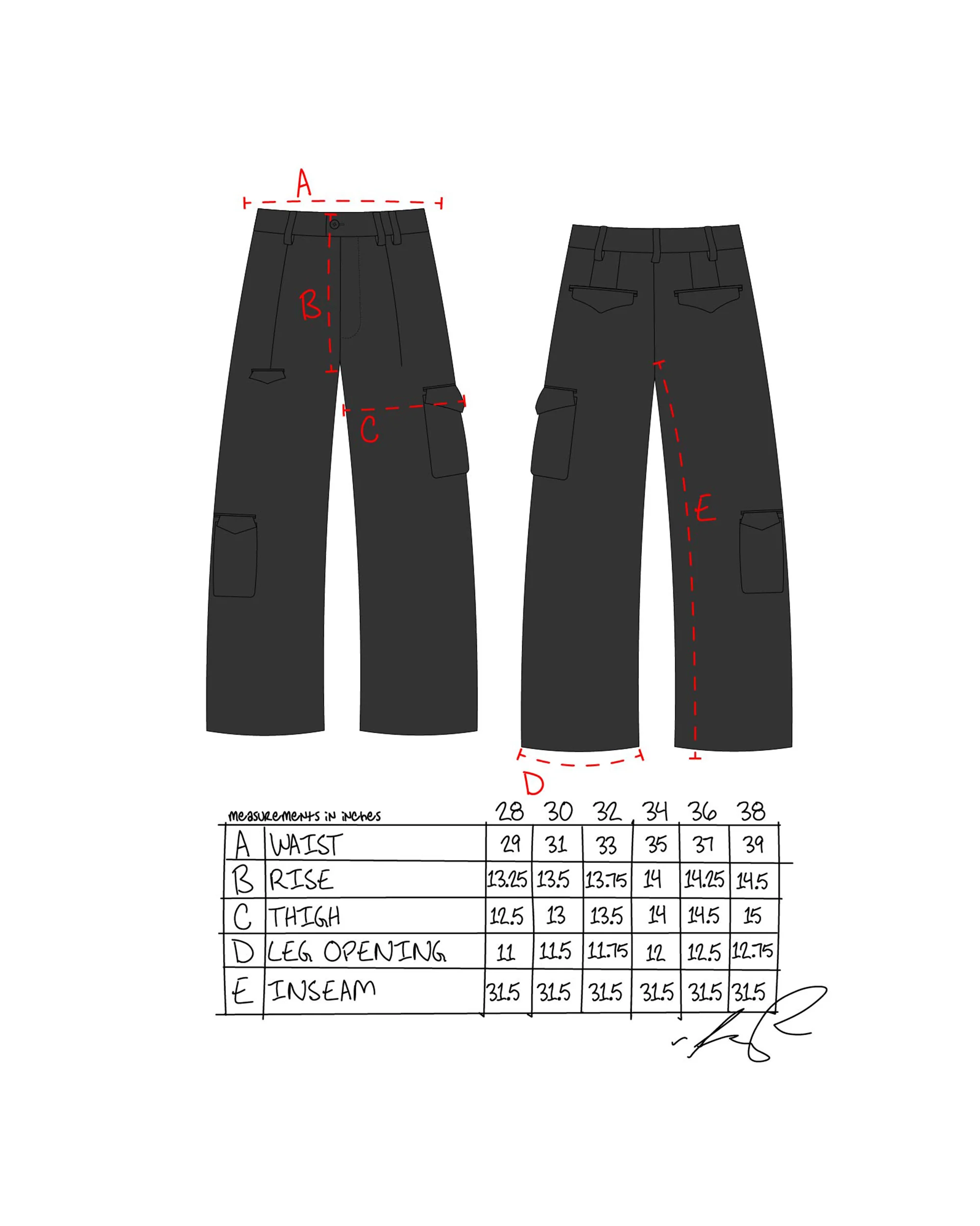 Cargo Slacks - Black - Image 6