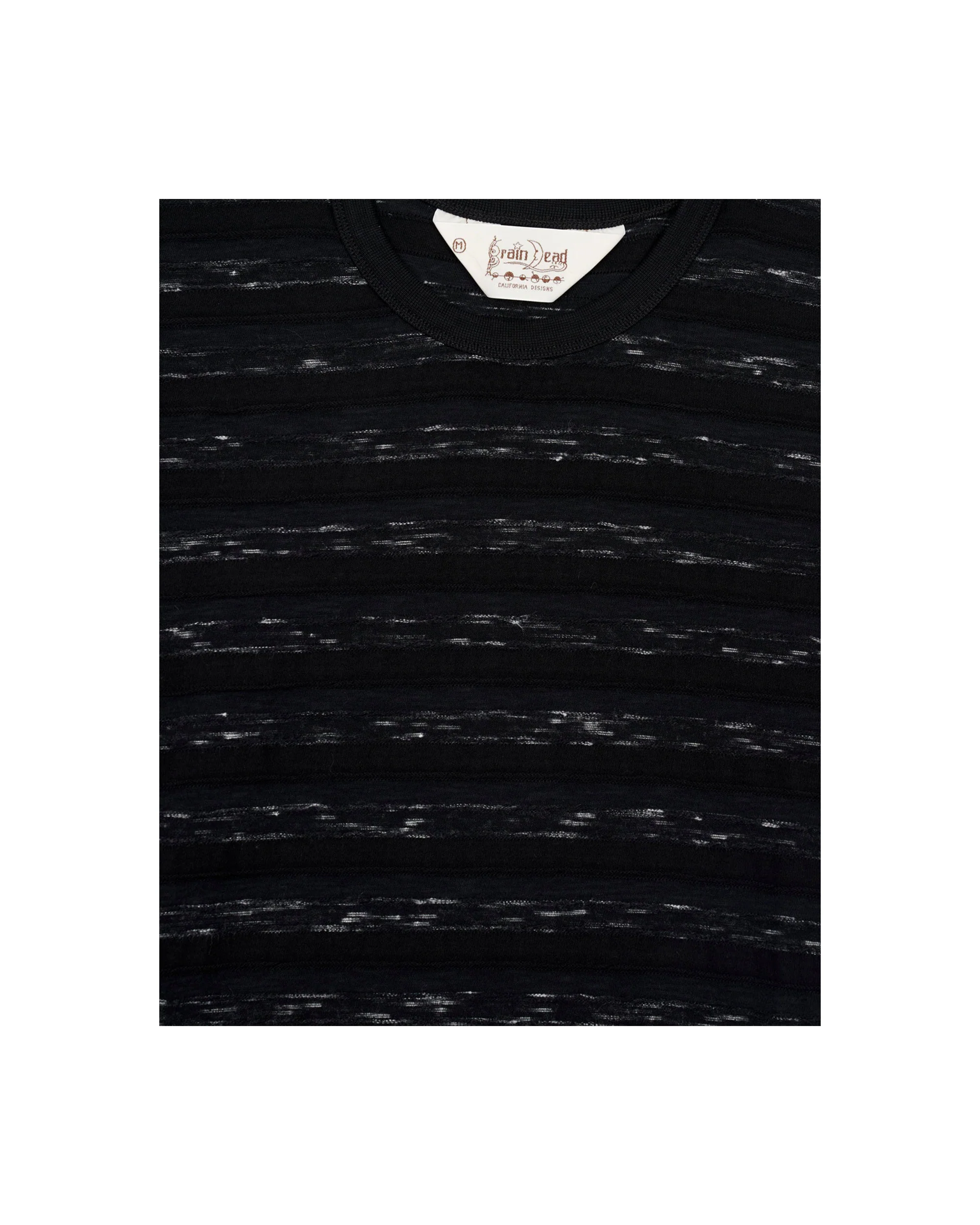 Casey Striped T-Shirt - Black/Black - Image 6