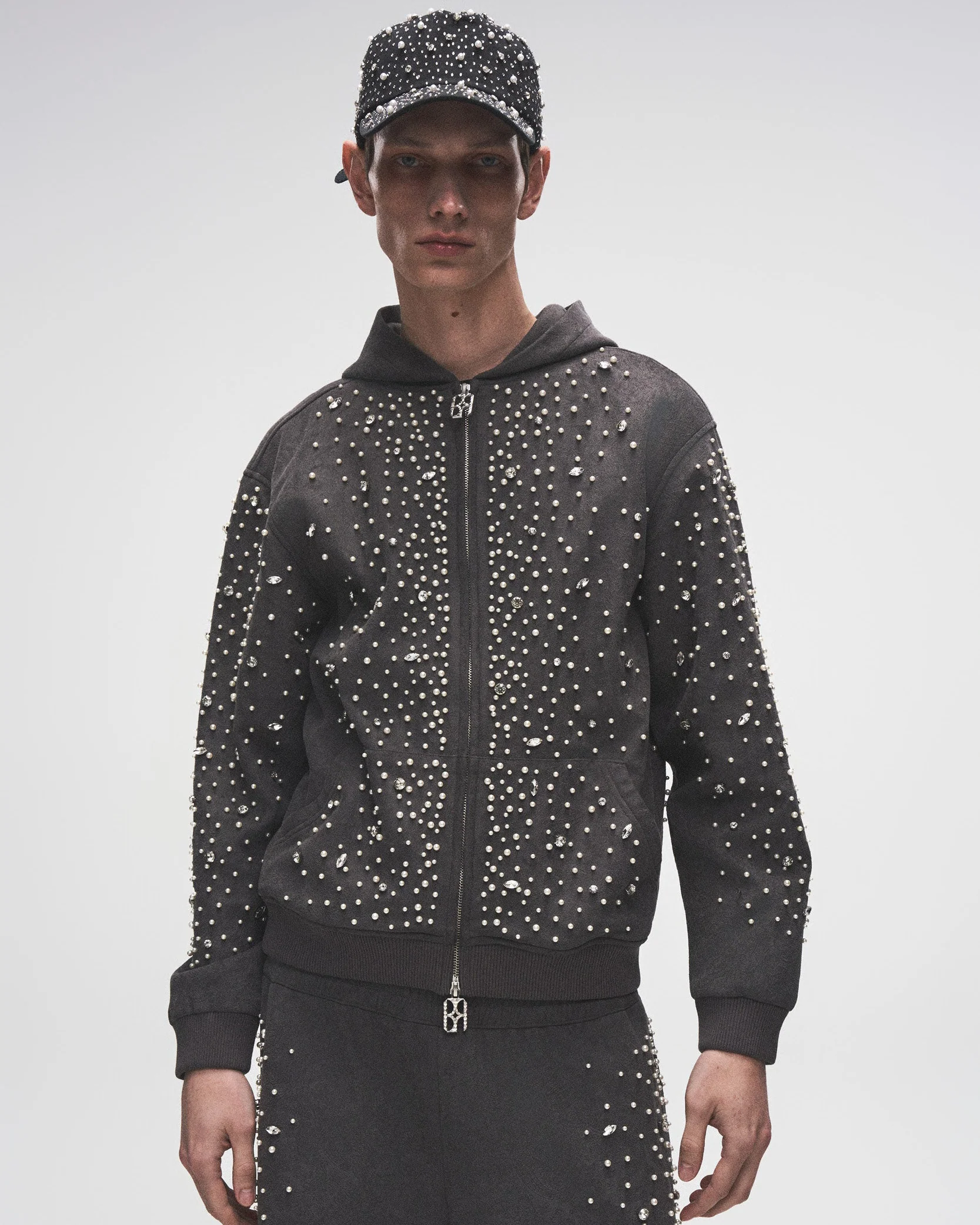Cashew Blossom Pearl Zipper Hoodie - Image 10