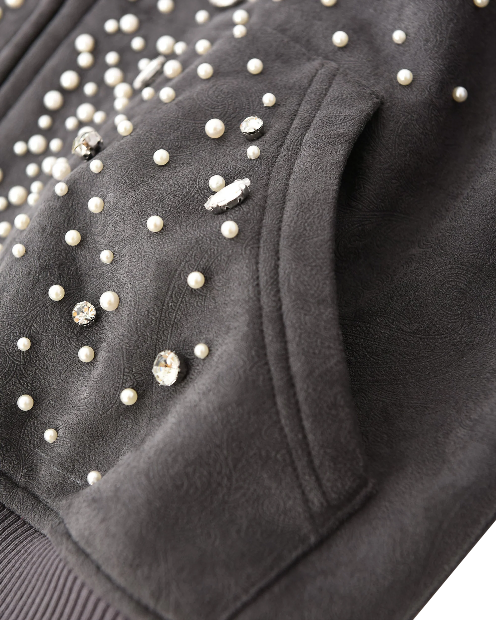 Cashew Blossom Pearl Zipper Hoodie - Image 19