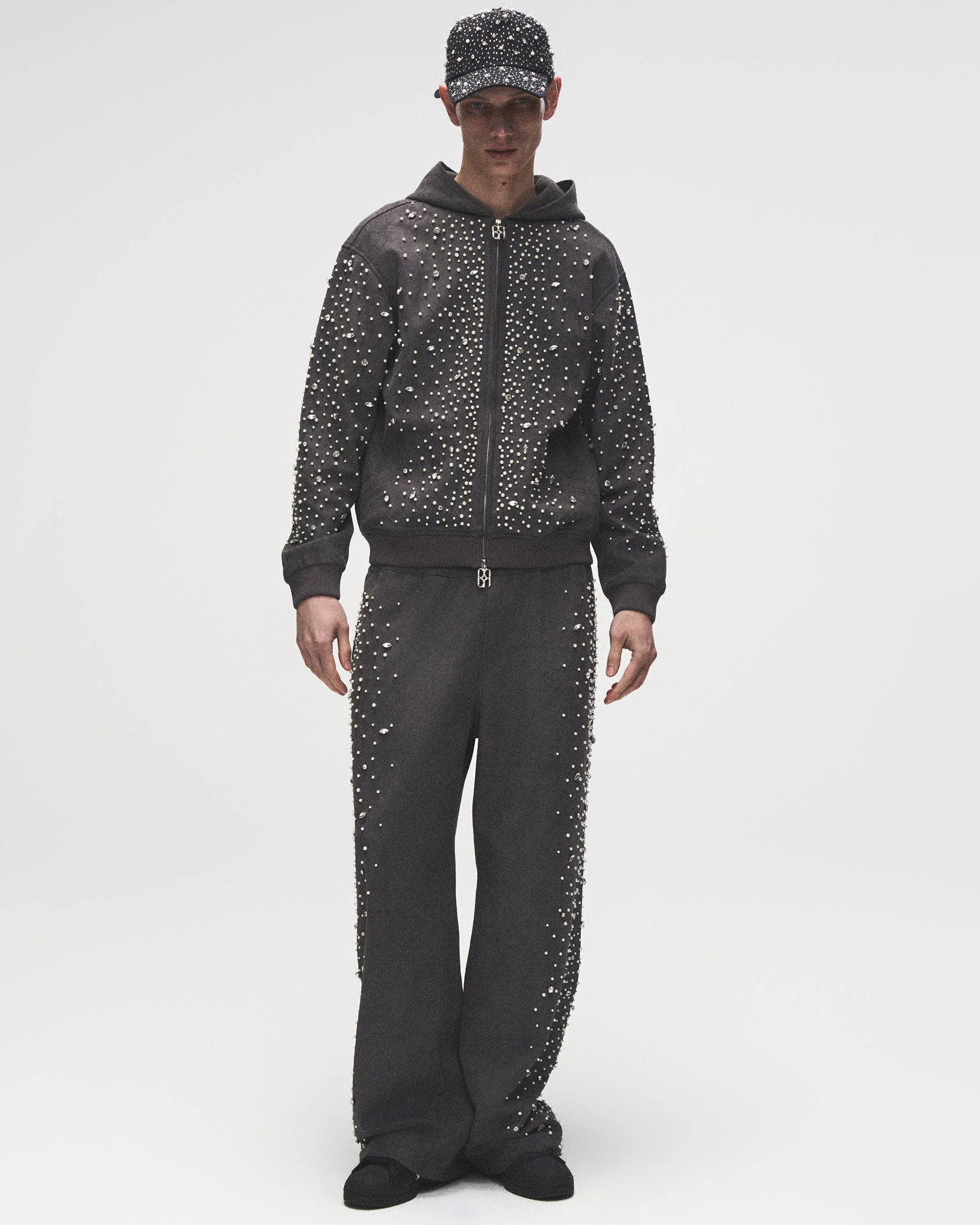 Cashew Blossom Pearl Zipper Hoodie - Image 5
