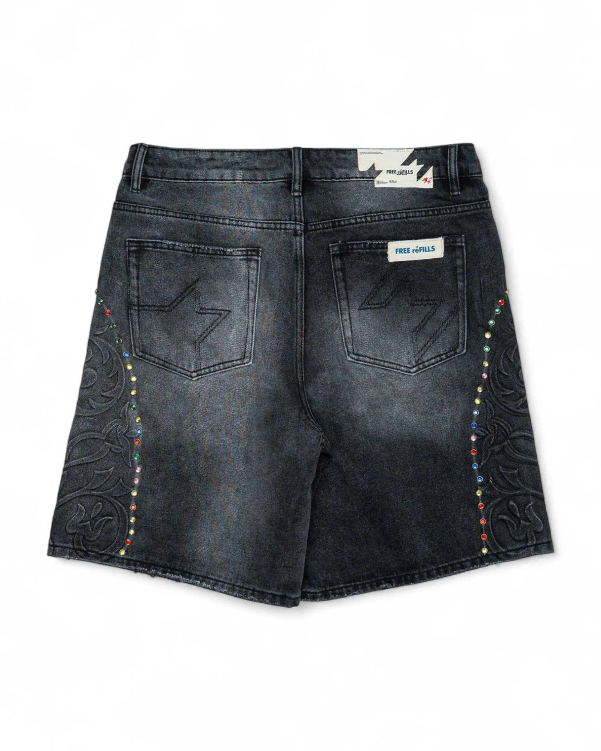 Cathedral Denim Shorts - Washed Black - Image 2