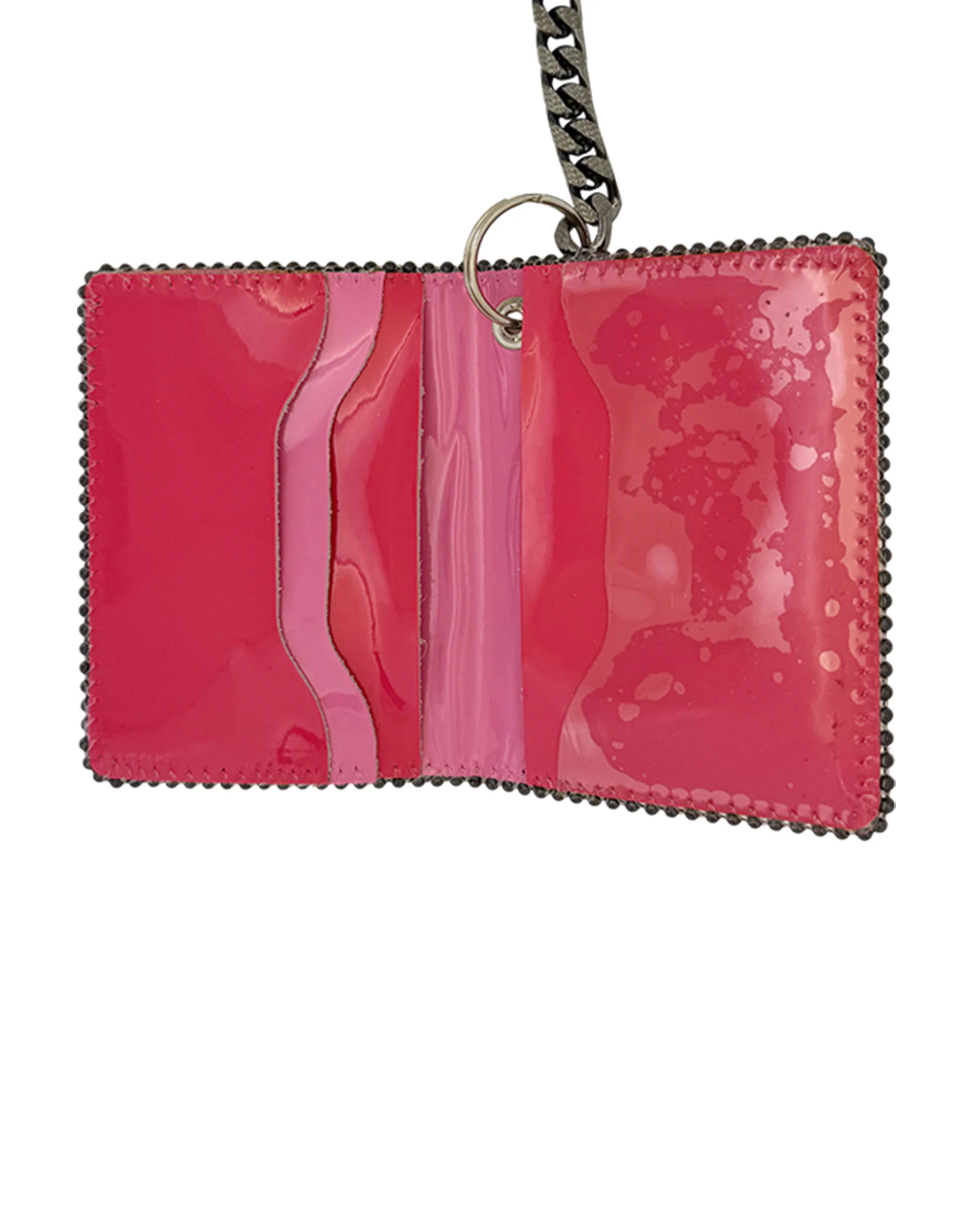 Chain Wallet - Glassy Dark Pink / Rose - Image 3