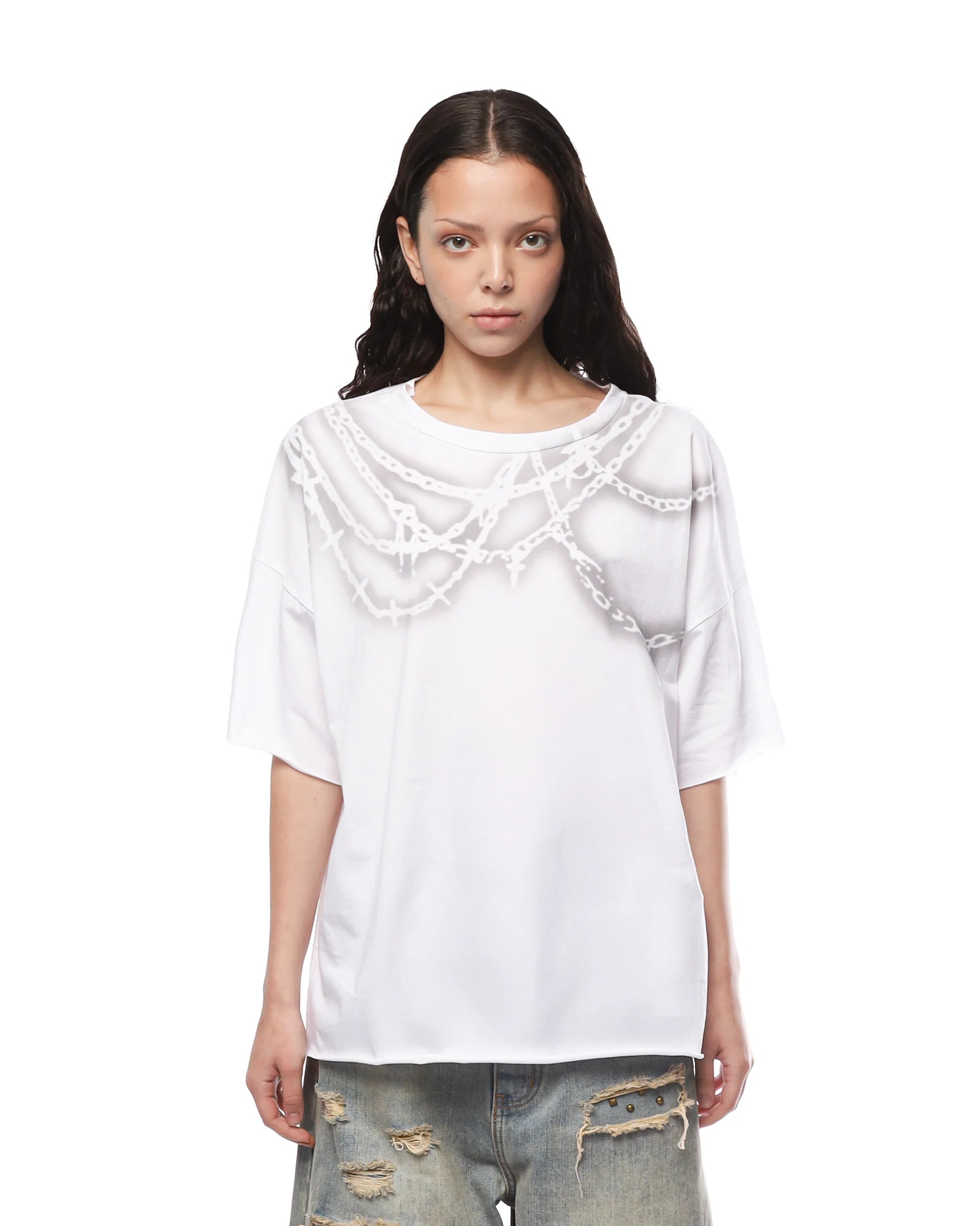 CHAINS TEE in WHITE - Image 2