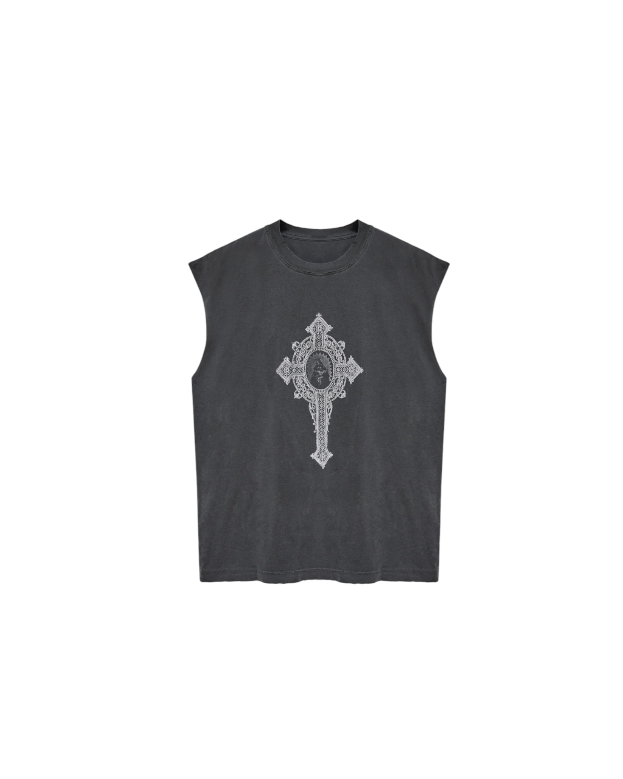 Chaos Sleeveless Tee - Carbon