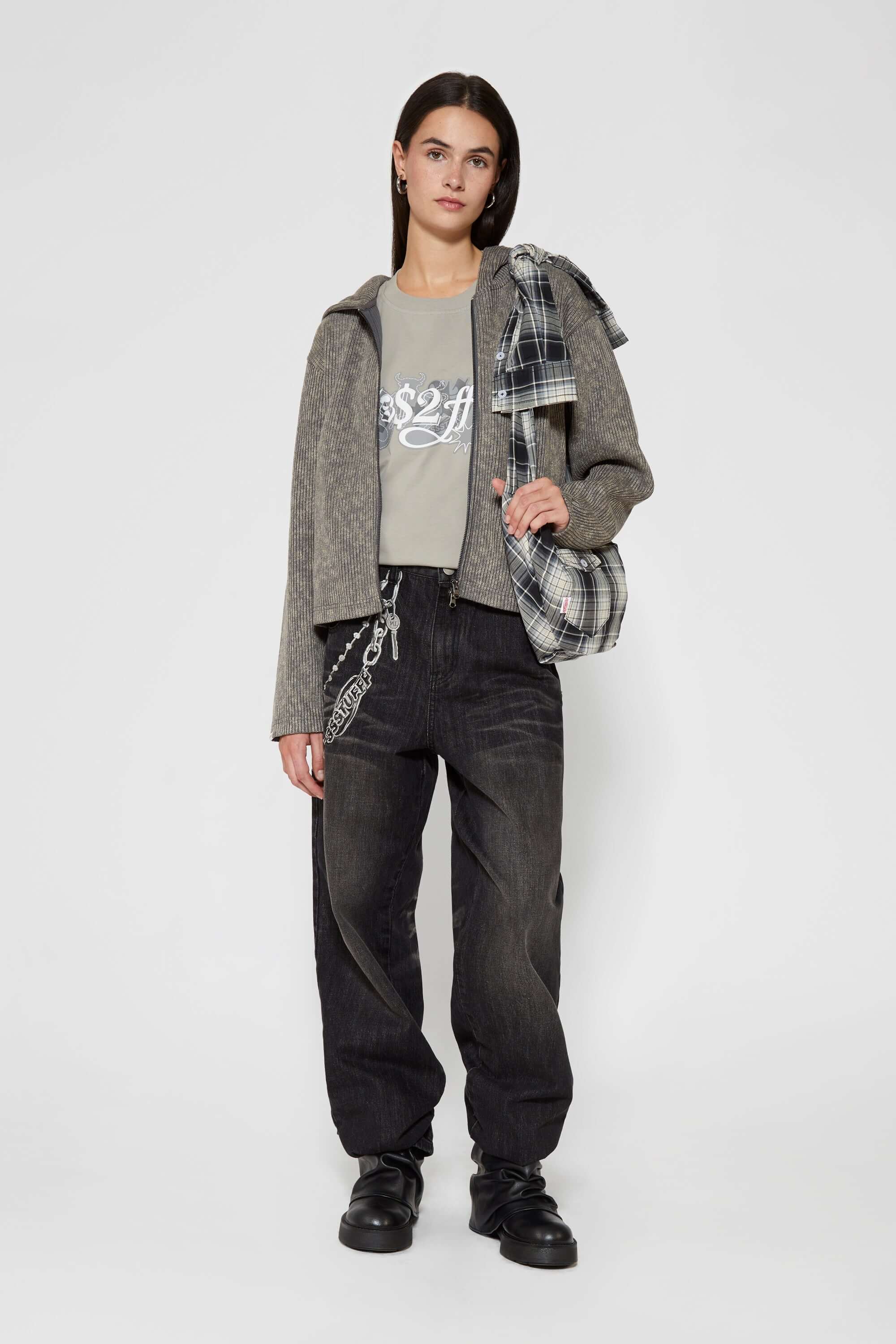 Checked Shirtsleeve Bag Mini - Image 20