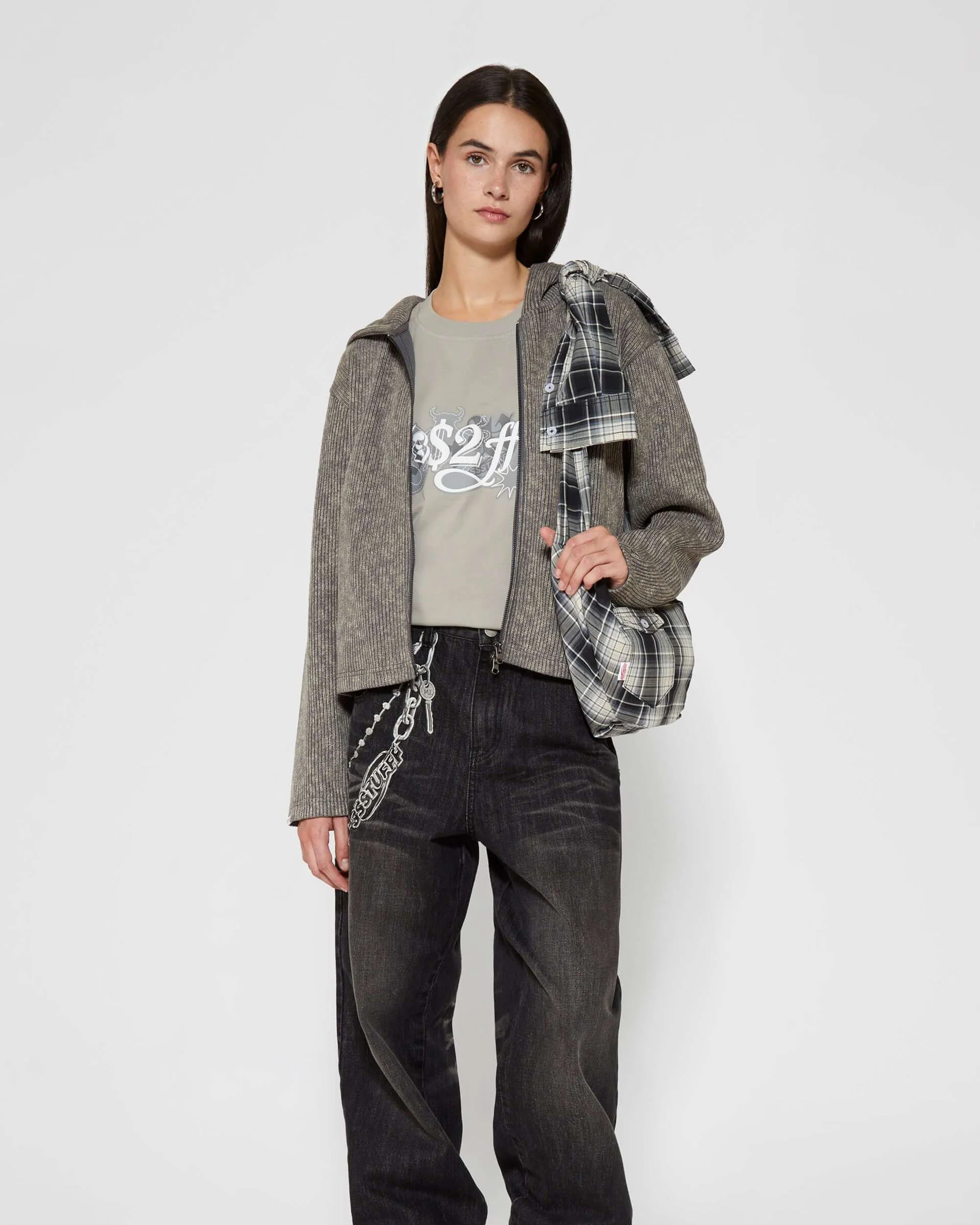 Checked Shirtsleeve Bag Mini - Image 5
