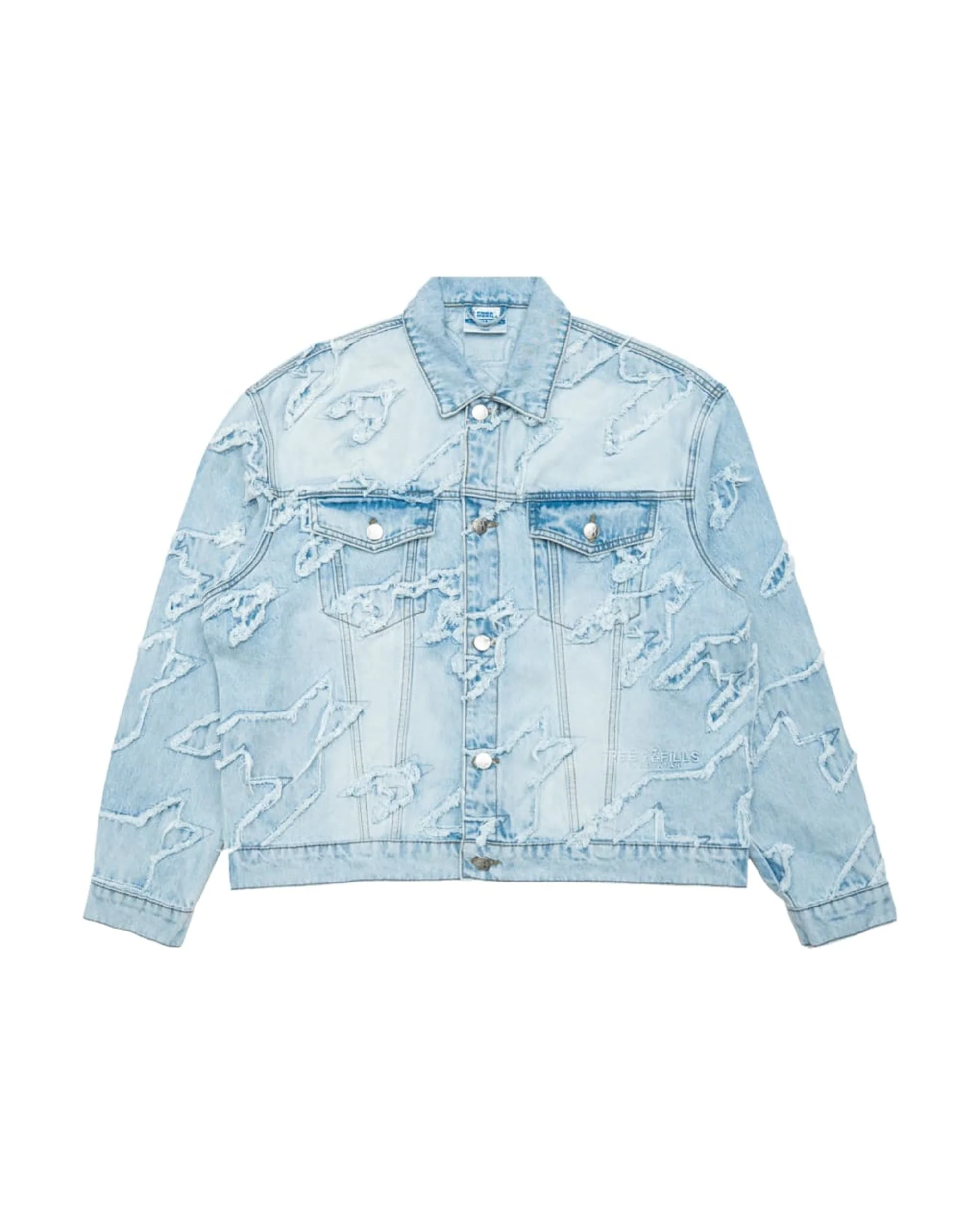 Checks Distressed Jacket - Blue