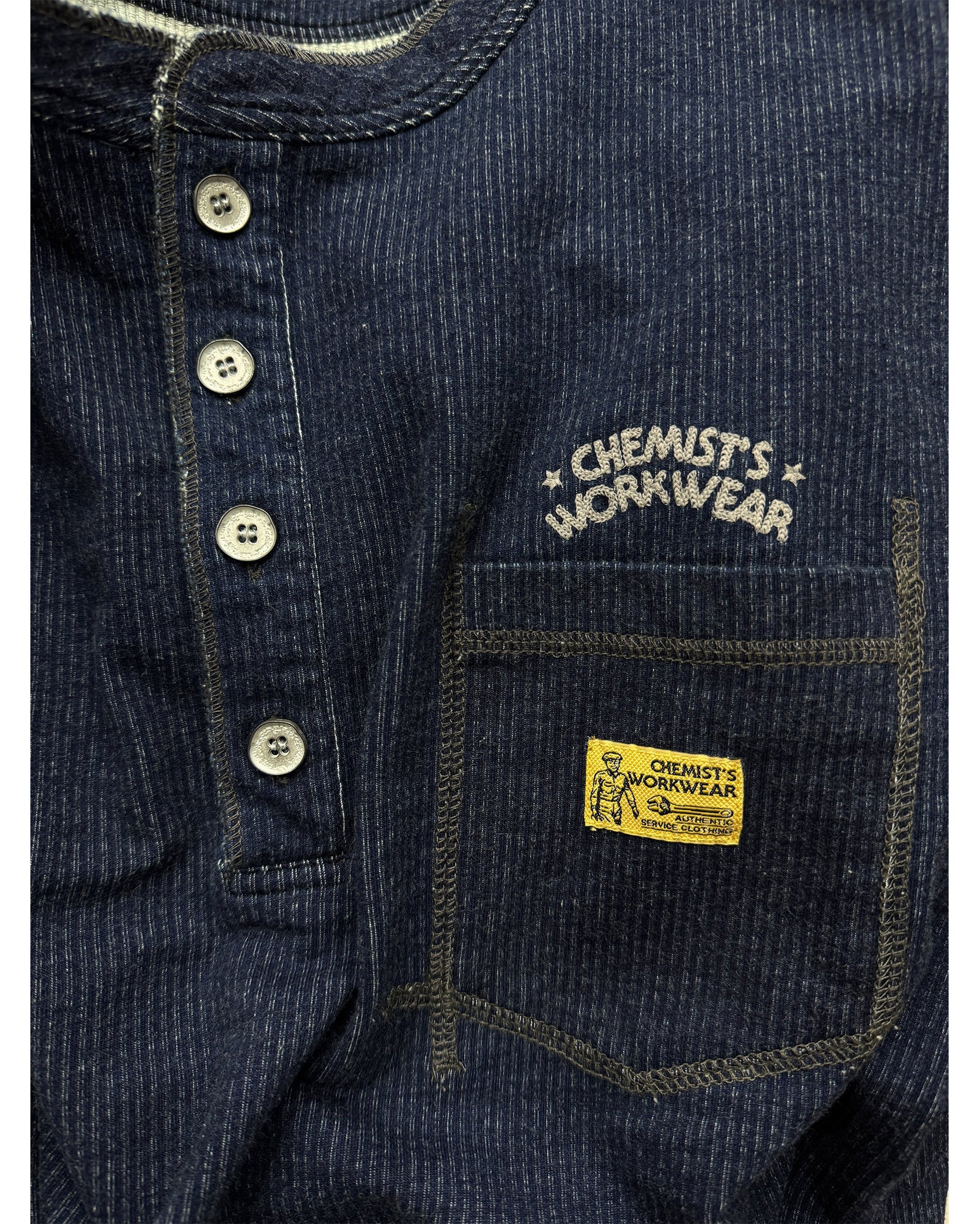 "Chemist‘s Workwear" Henley Long-Sleeve T-Shirt - Image 7