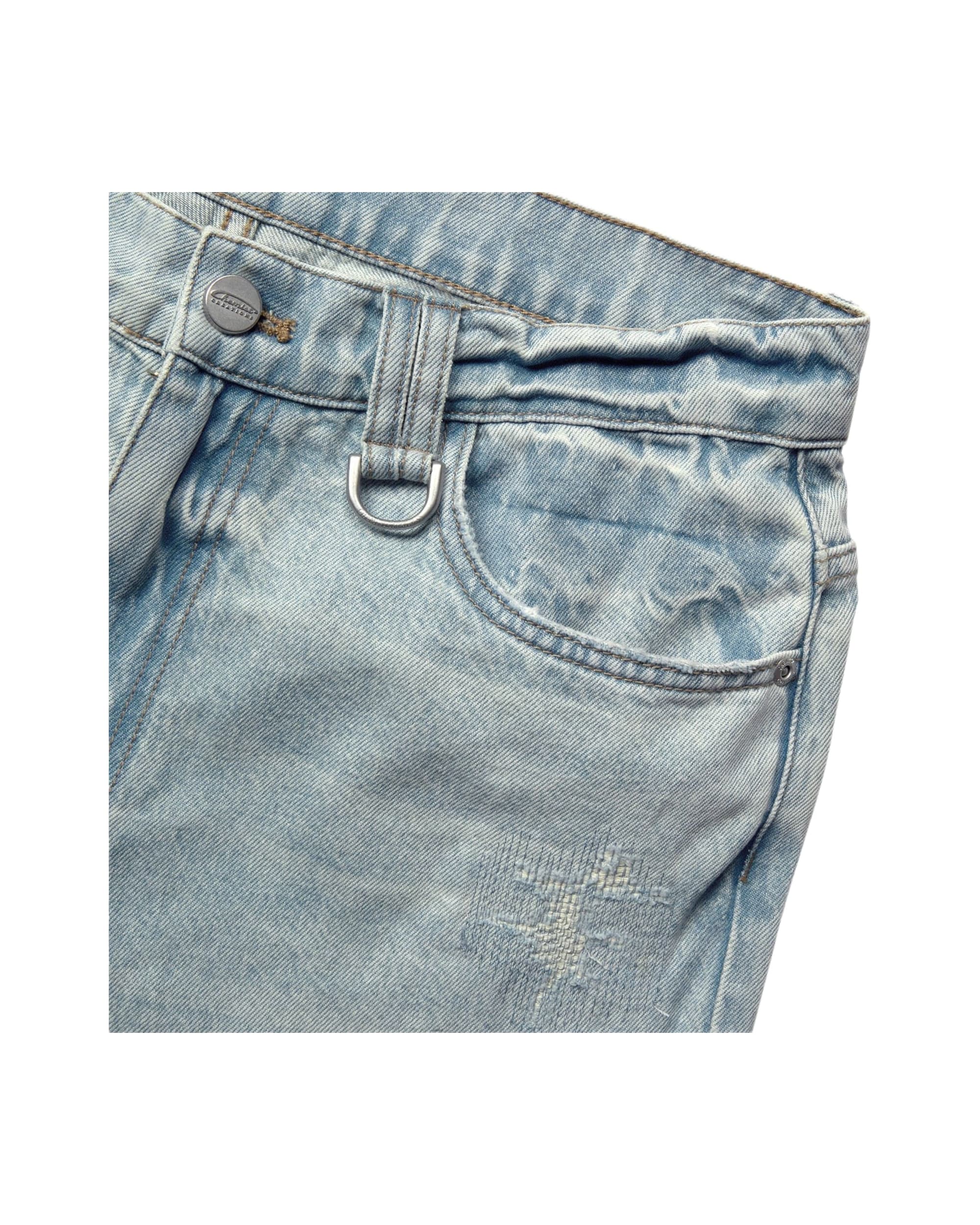Chemist's Thrift Store Patched Straight Jeans - Image 14