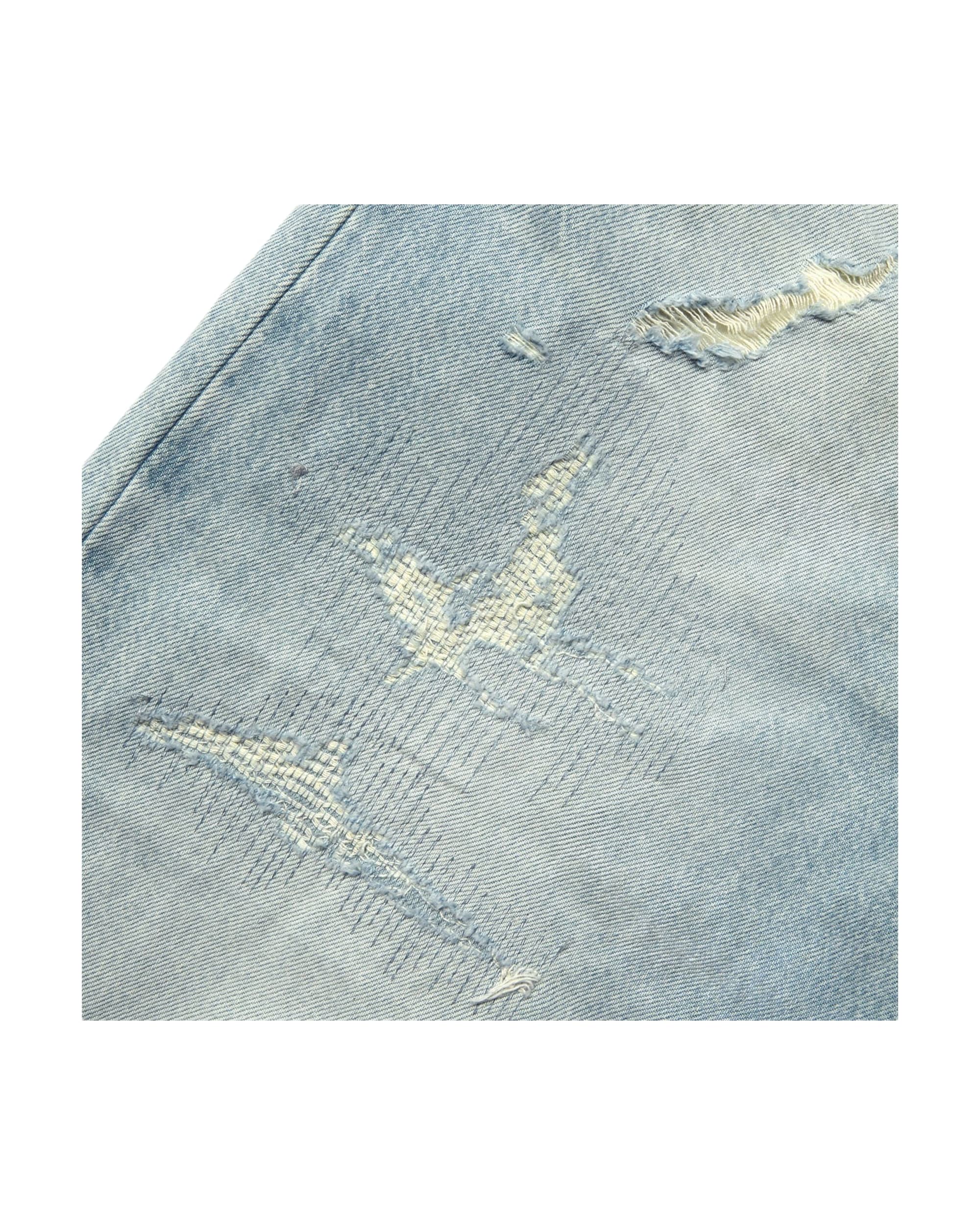 Chemist's Thrift Store Patched Straight Jeans - Image 8