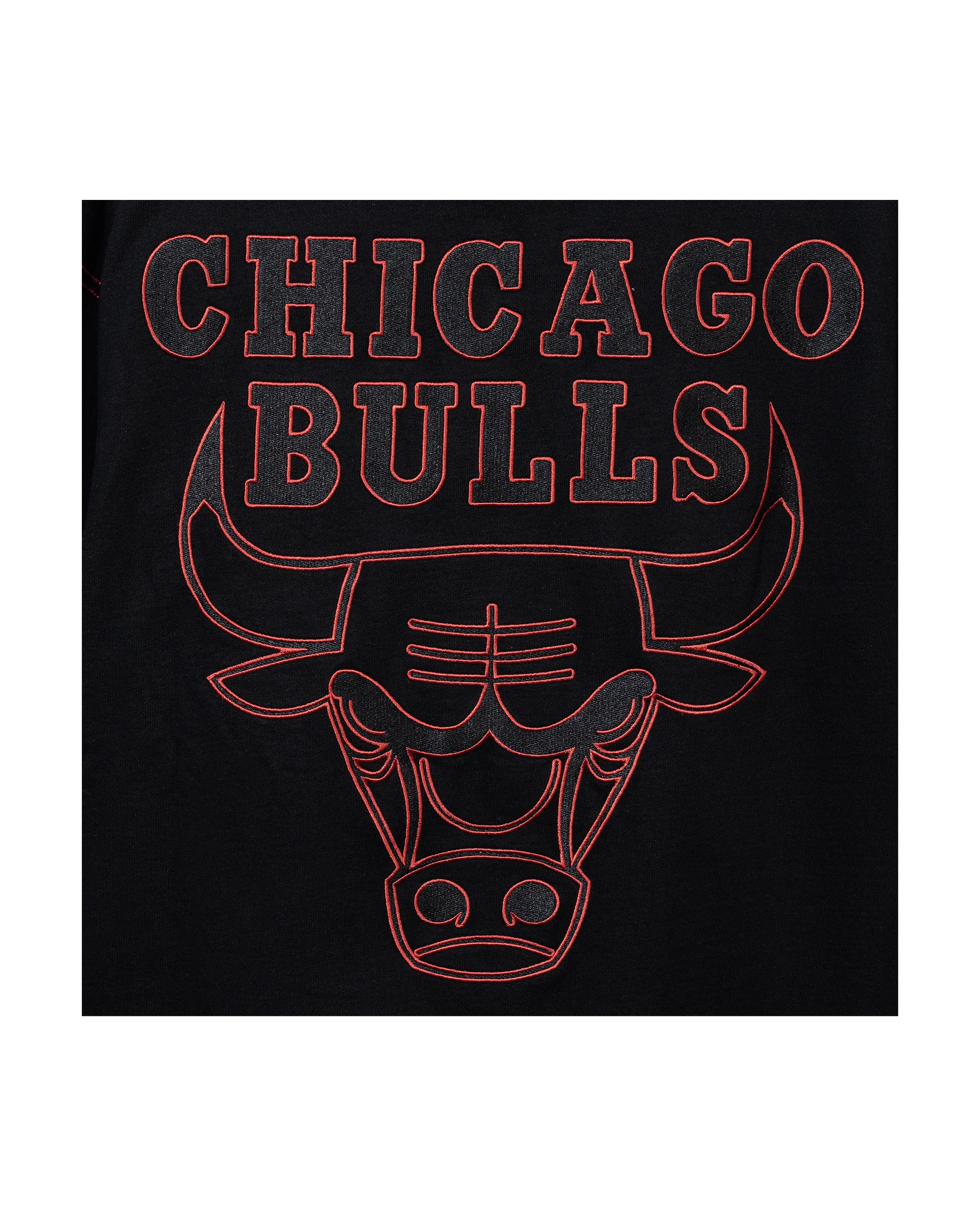 CHICAGO BULLS CONTRAST STITCH ZIP BLACK/RED - Image 4