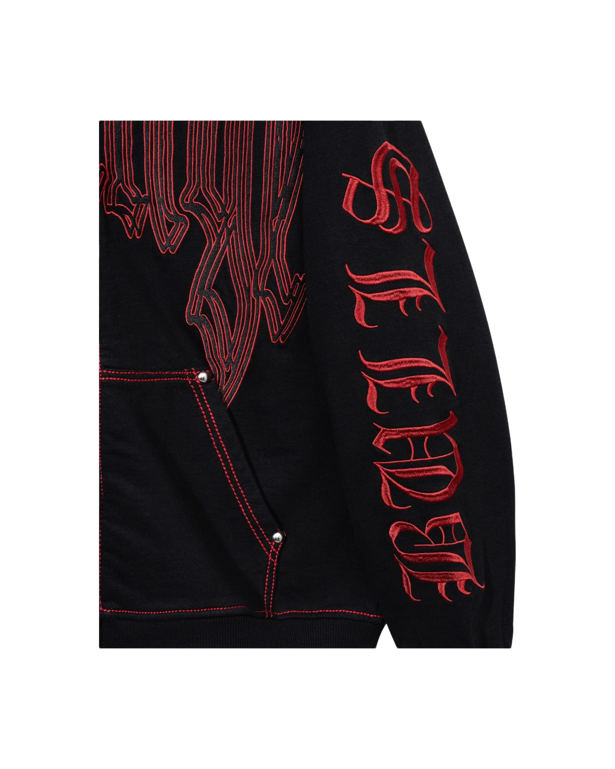 CHICAGO BULLS CONTRAST STITCH ZIP BLACK/RED - Image 5