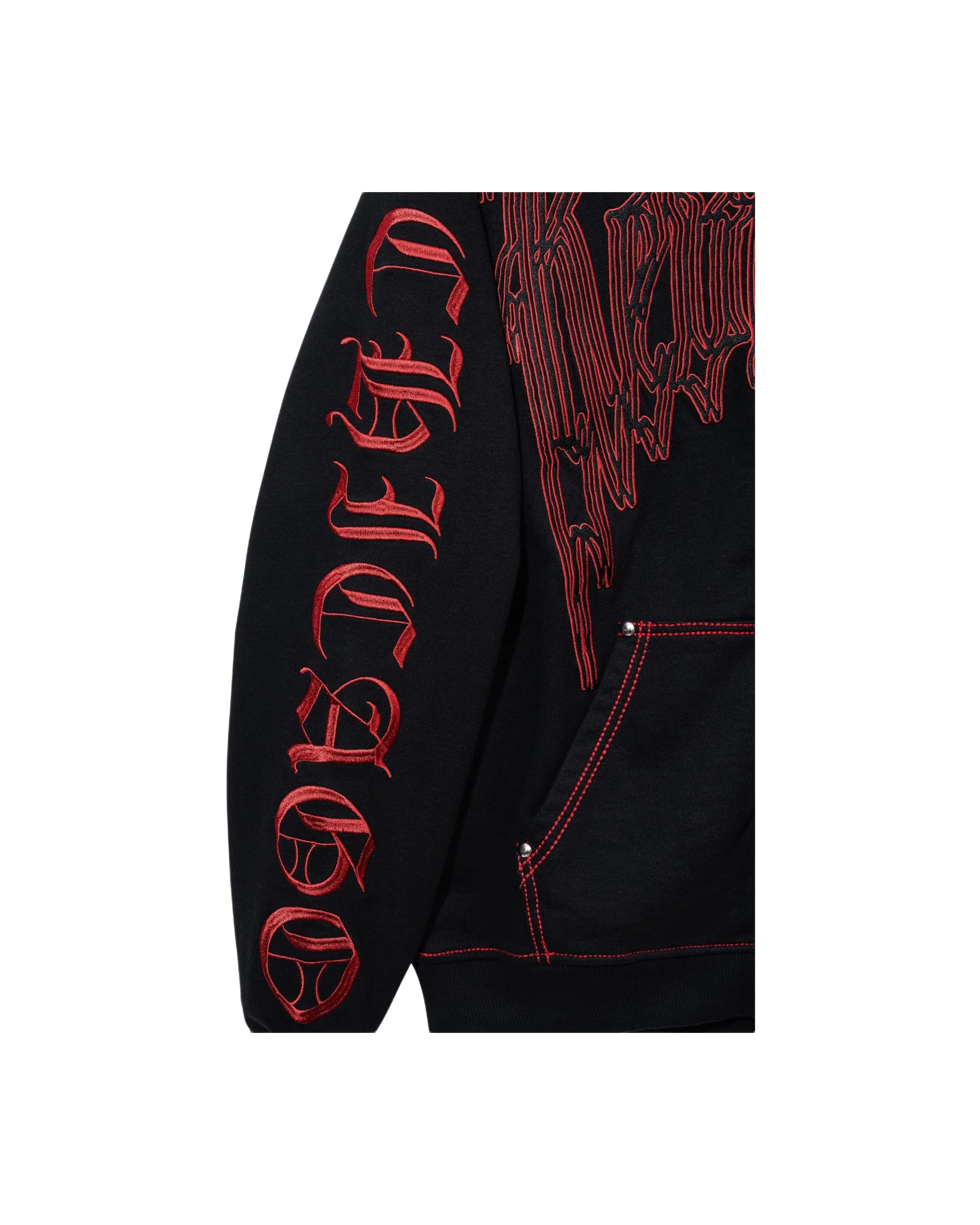 CHICAGO BULLS CONTRAST STITCH ZIP BLACK/RED - Image 6