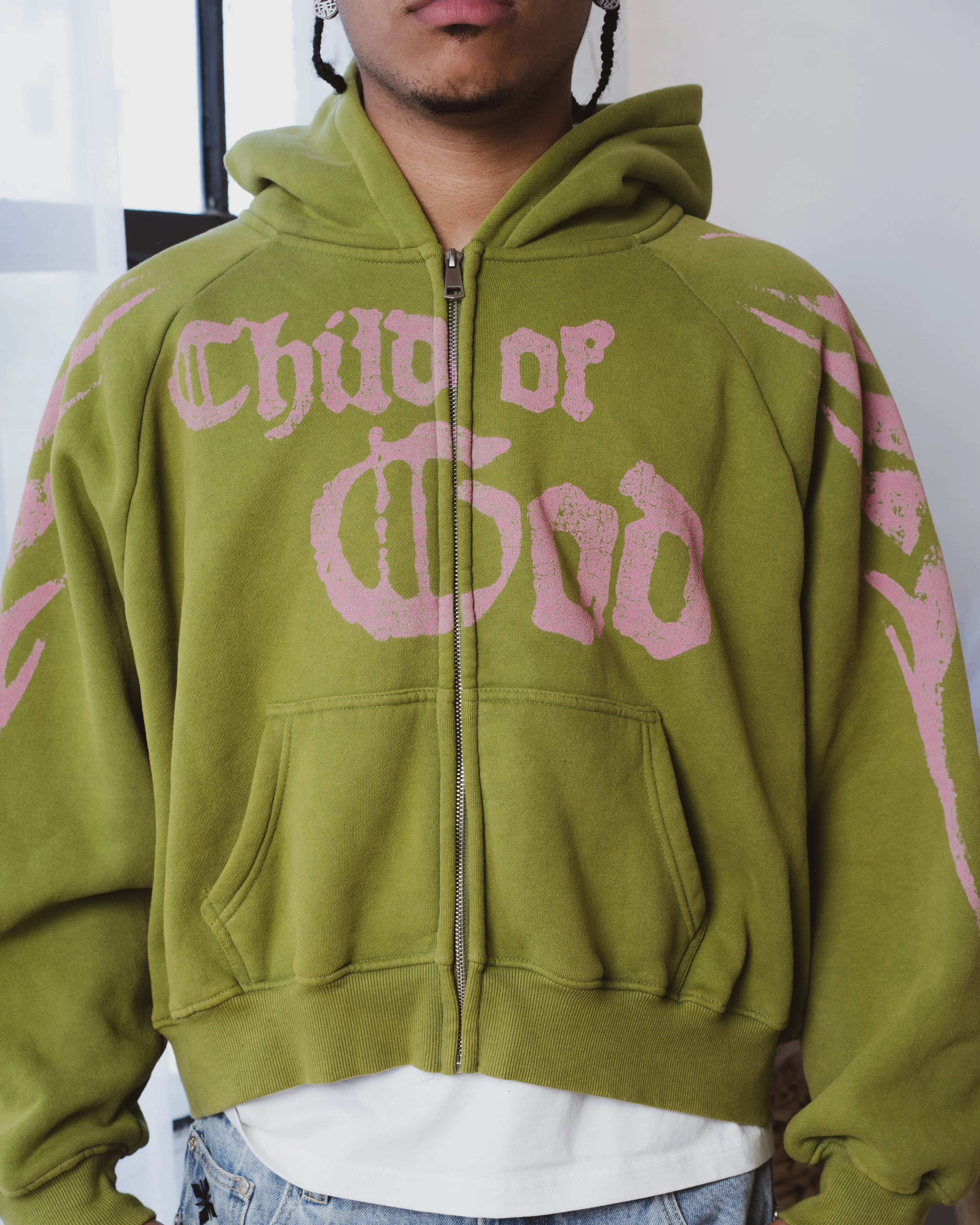 "Child of God" Cropped Zip