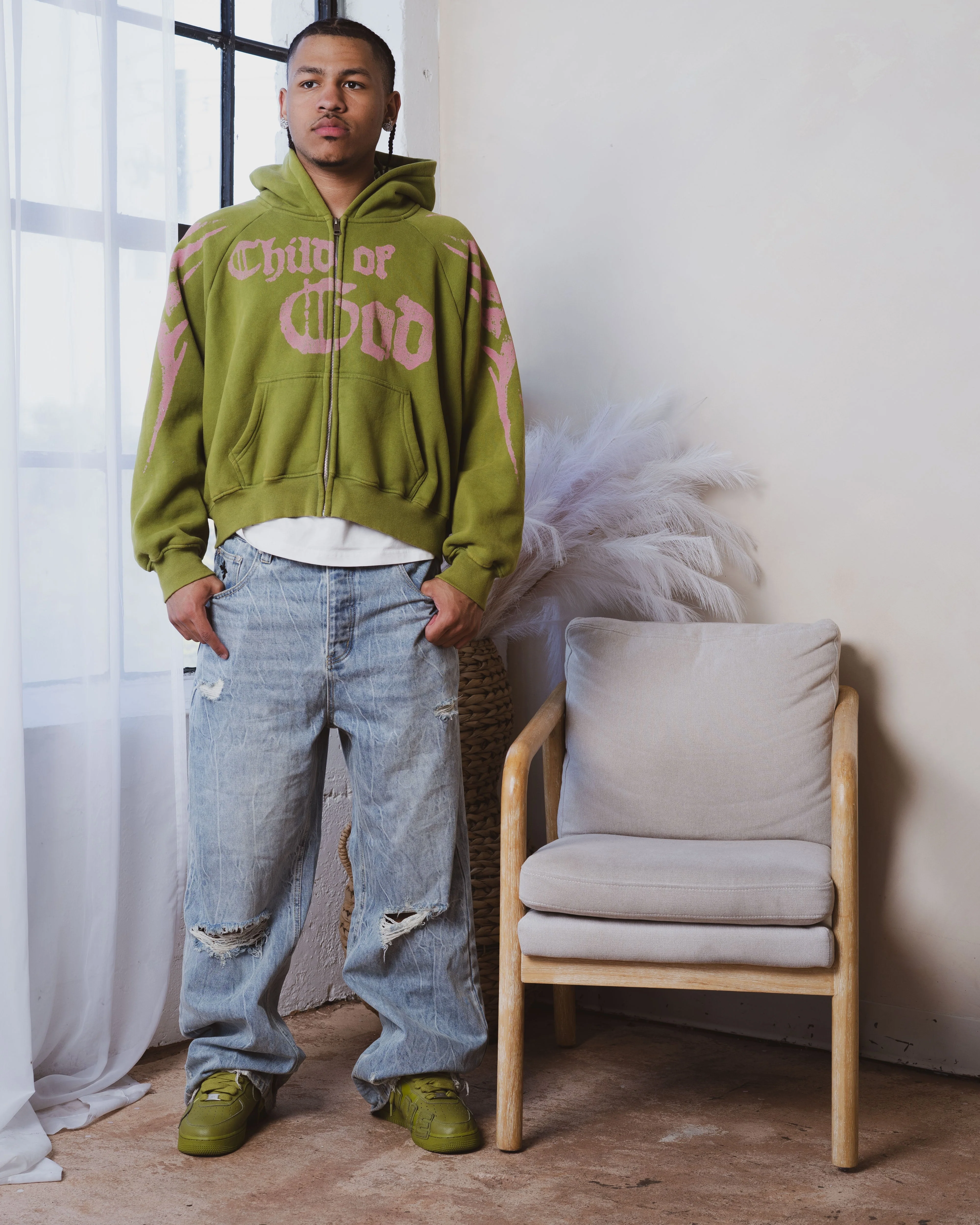 "Child of God" Cropped Zip - Image 2