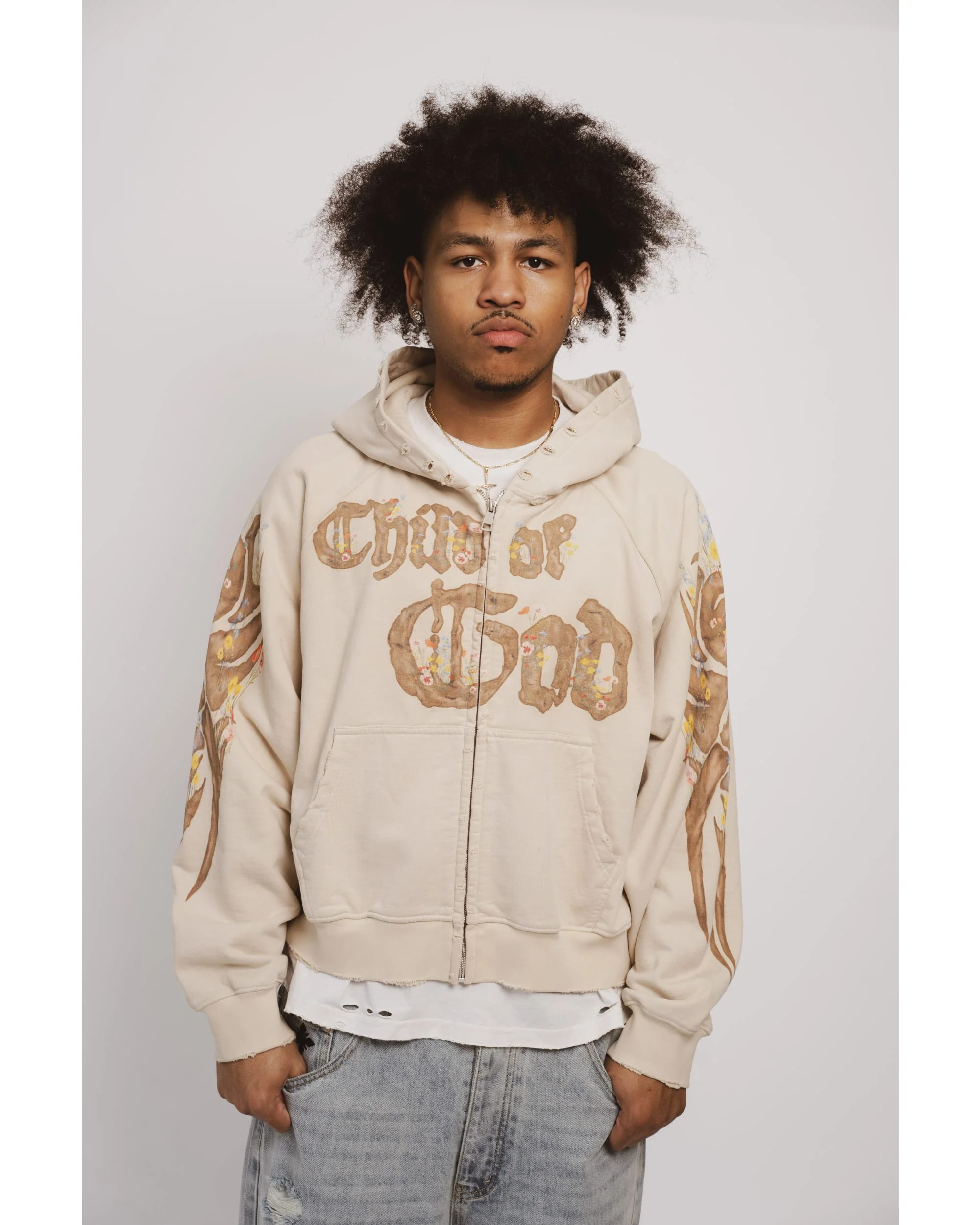 "Child of God" Zip Up (Apricot) - Image 2
