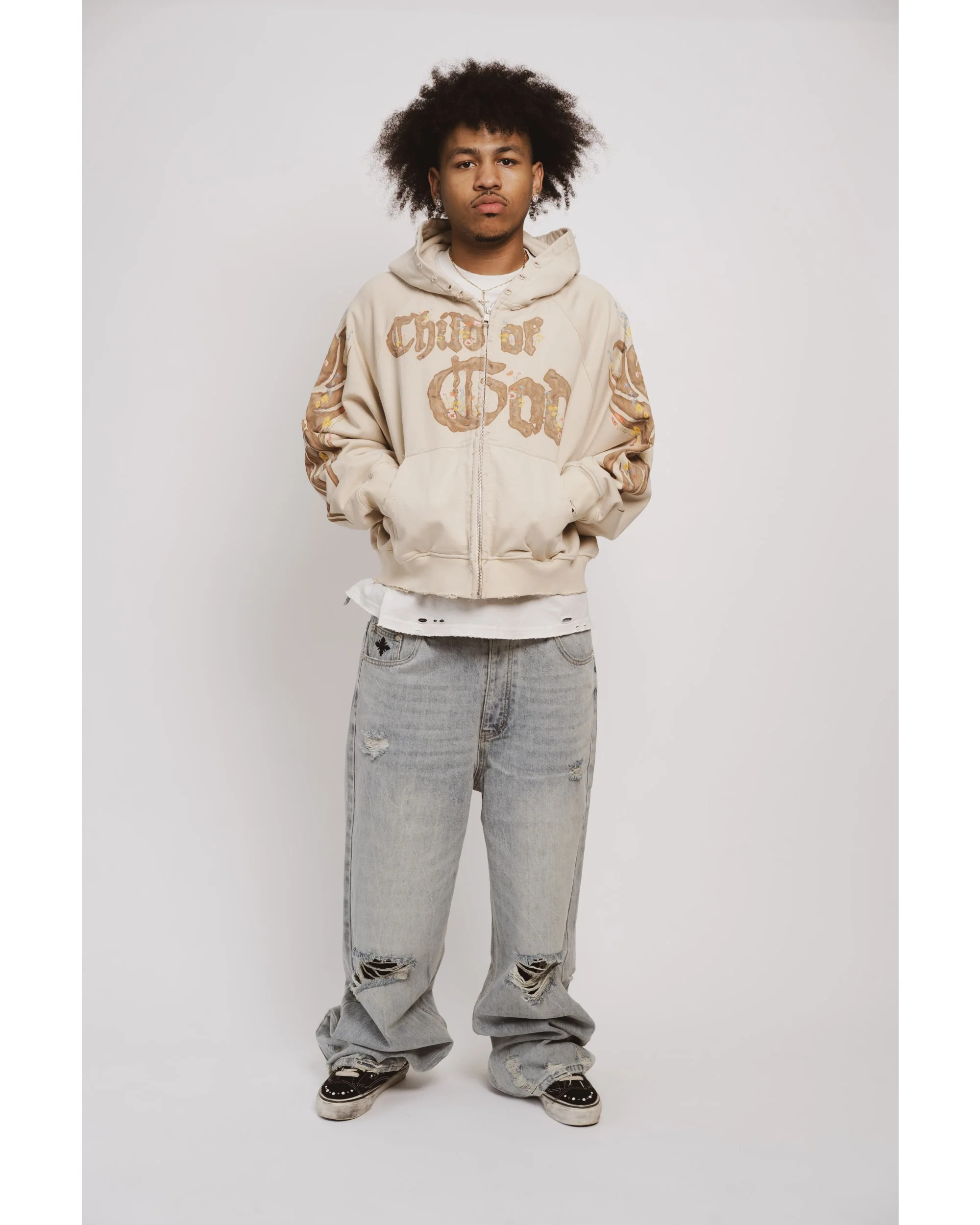 "Child of God" Zip Up (Apricot) - Image 5
