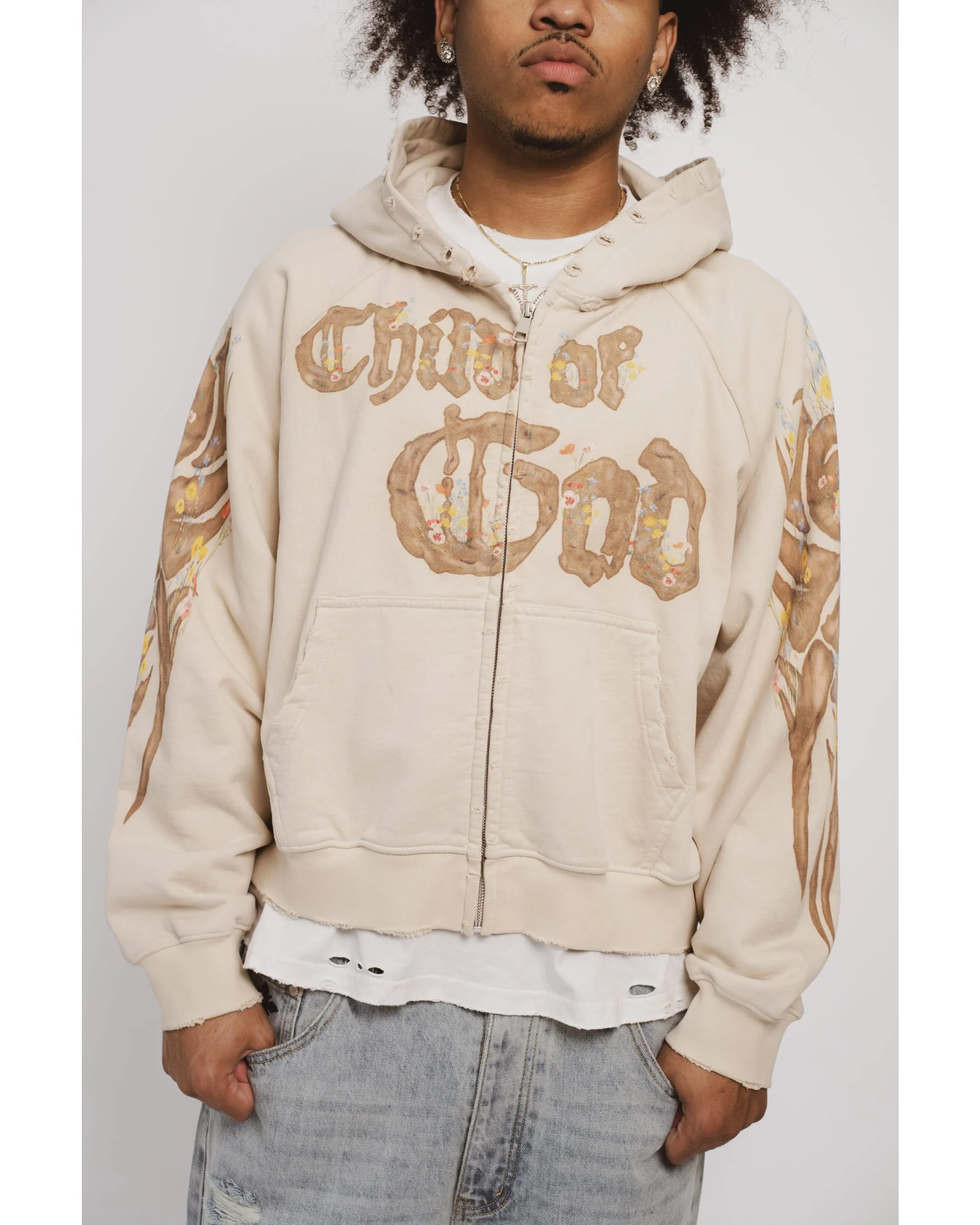 "Child of God" Zip Up (Apricot) - Image 6