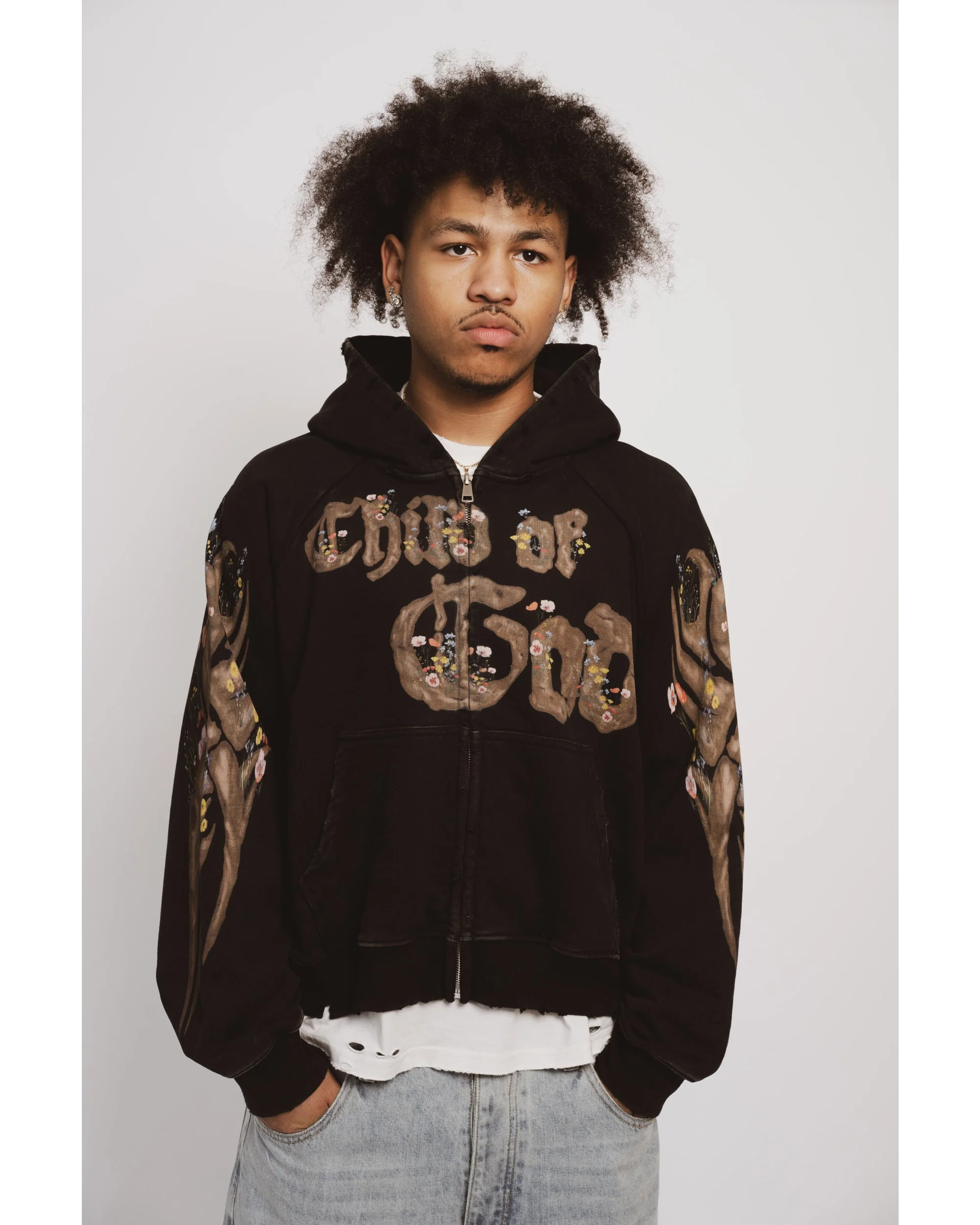 "Child of God" Zip Up (Black) - Image 2