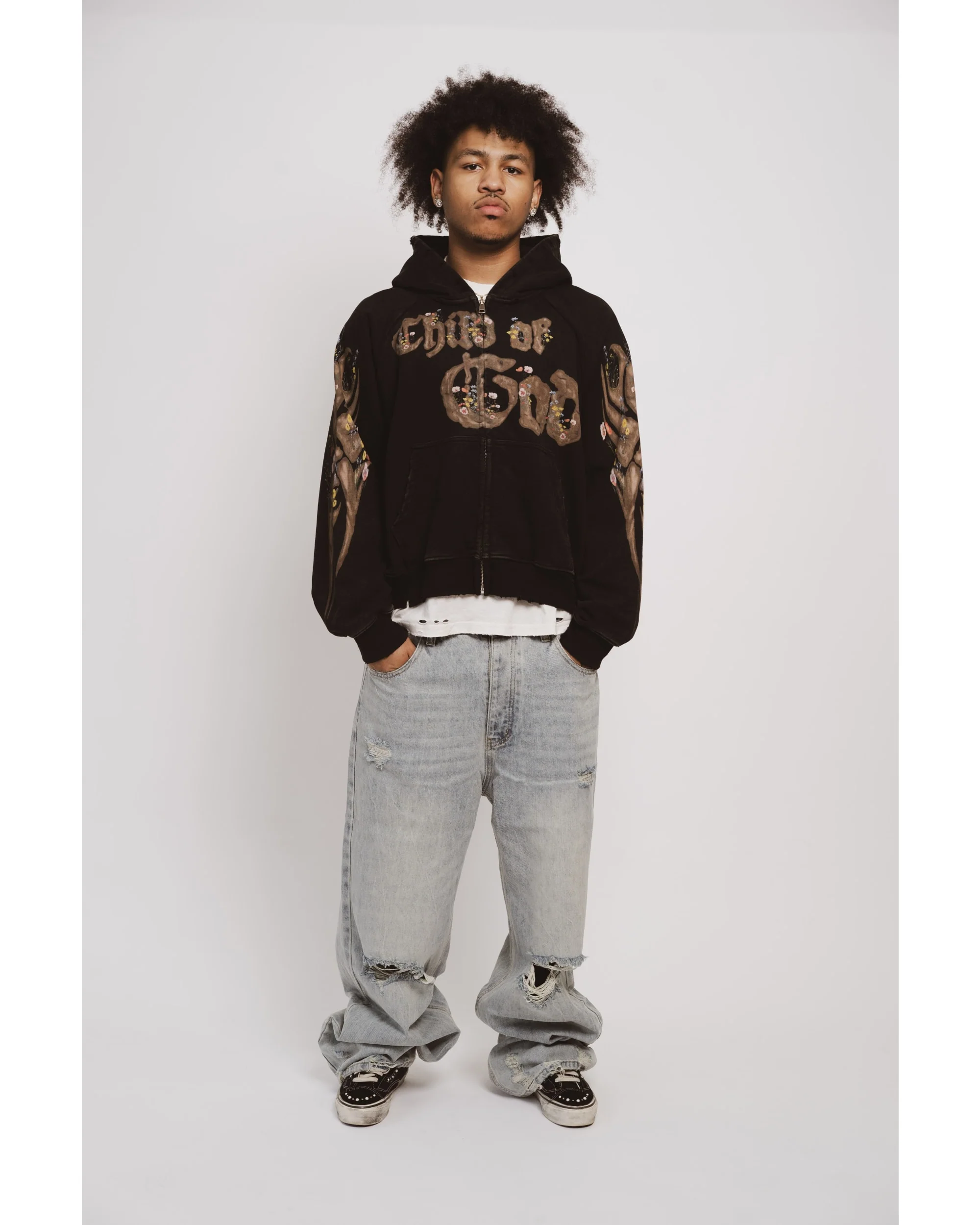 "Child of God" Zip Up (Black) - Image 5