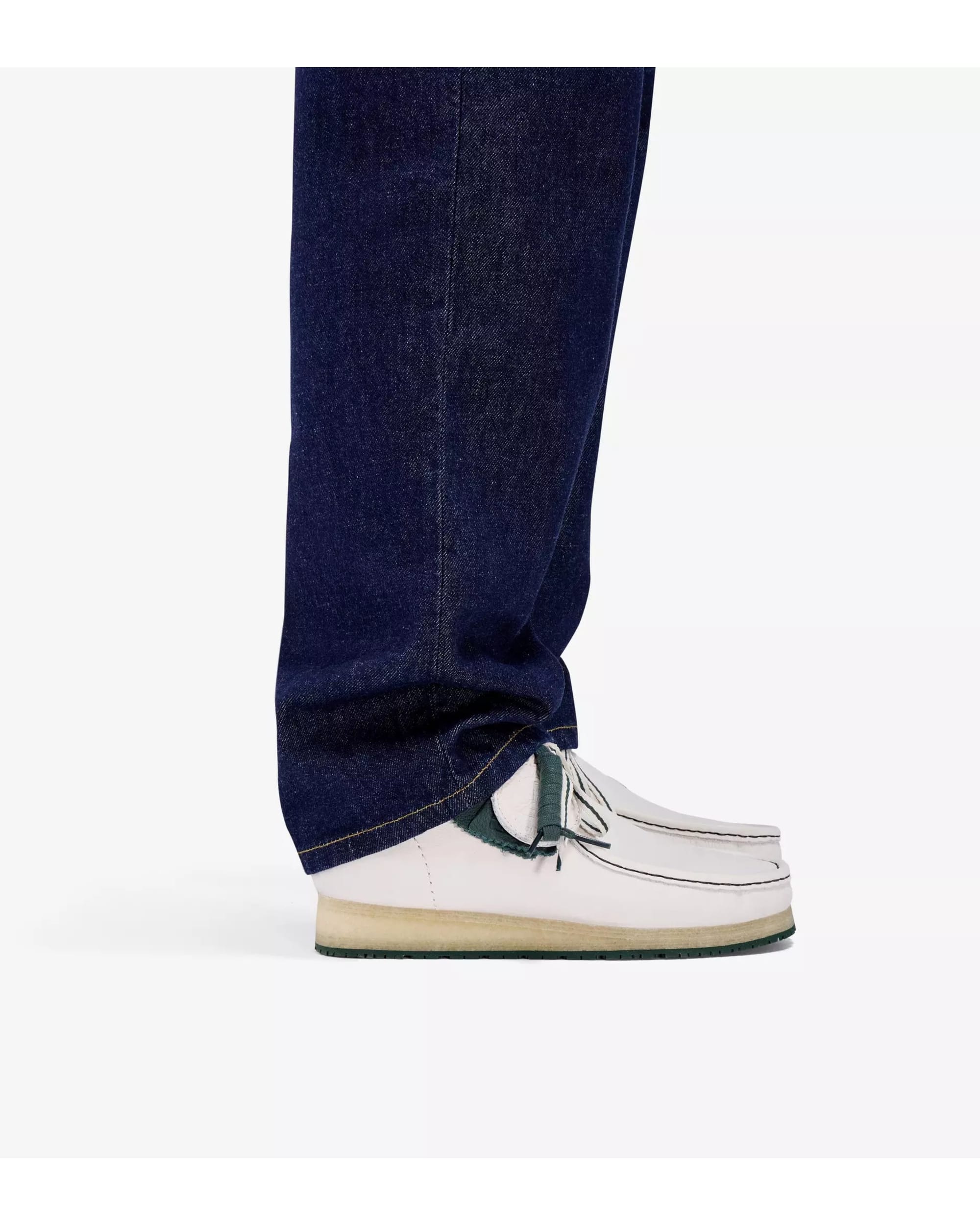 Clarks Wallabee Boot RB - White Leather - Image 9
