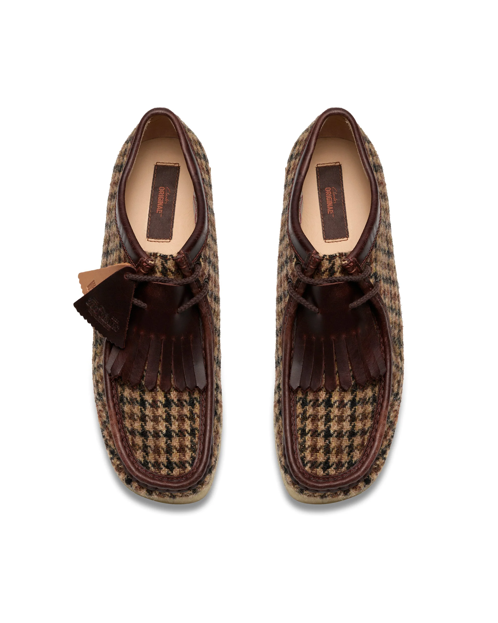 CLARKS WALLABEE HARRIS TWEED PACK - BROWN - Image 5