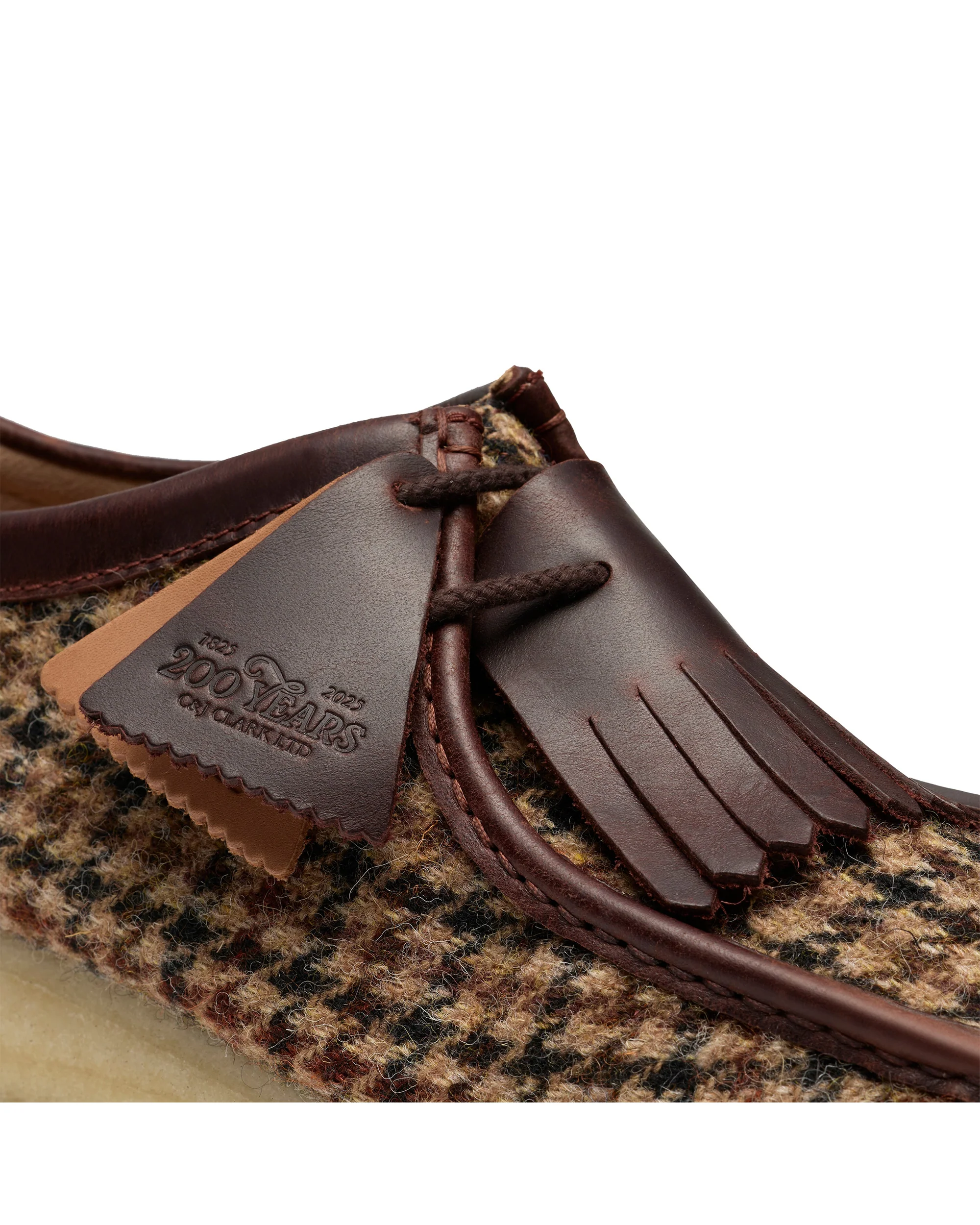 CLARKS WALLABEE HARRIS TWEED PACK - BROWN - Image 7