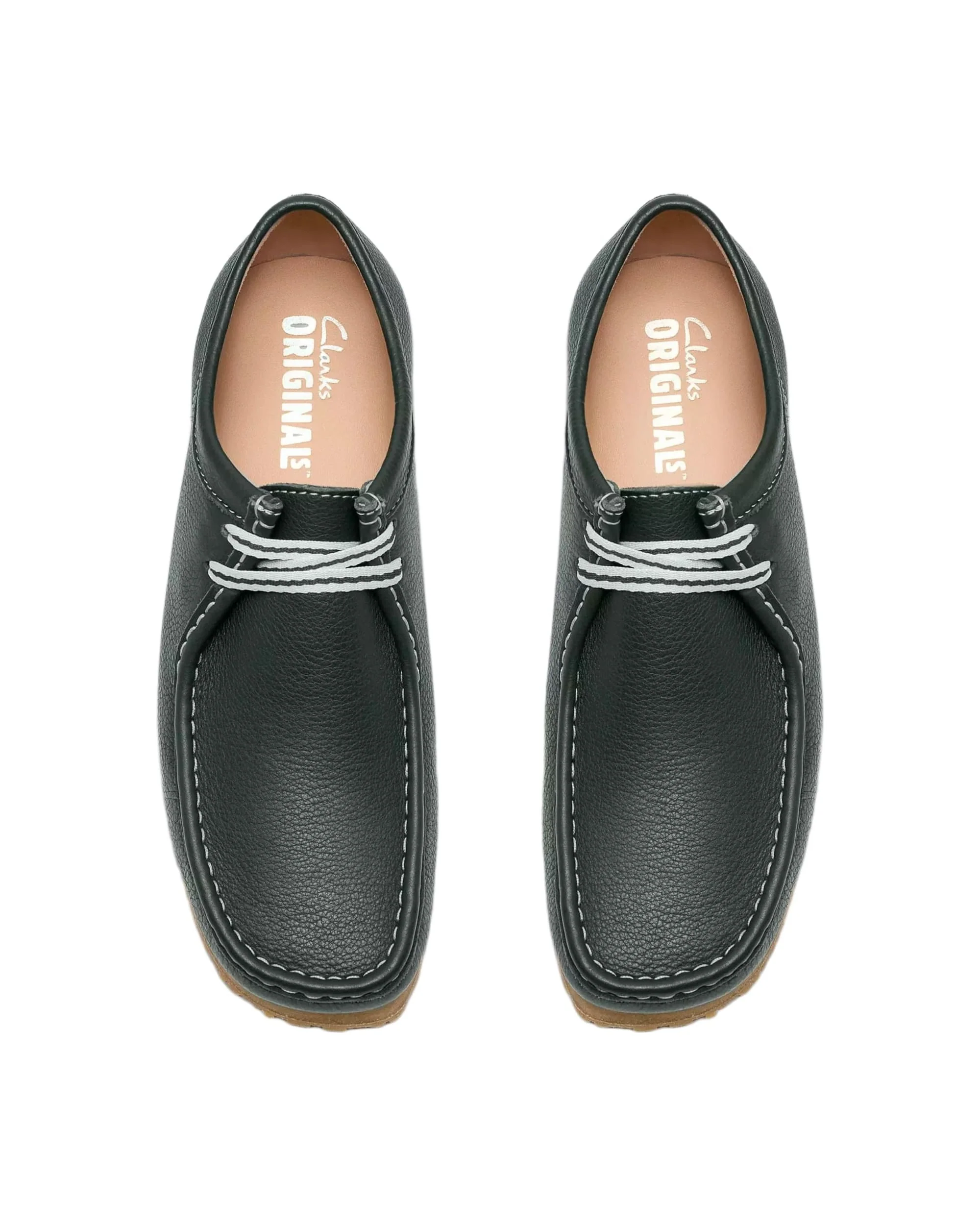 Clarks Wallabee RB - Dark Green Leather - Image 6