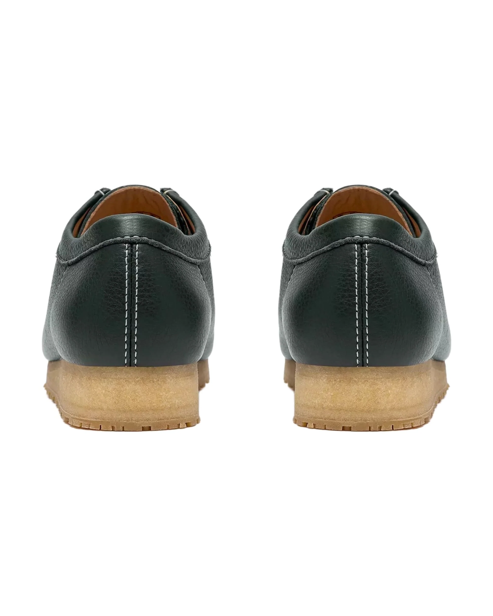 Clarks Wallabee RB - Dark Green Leather - Image 7