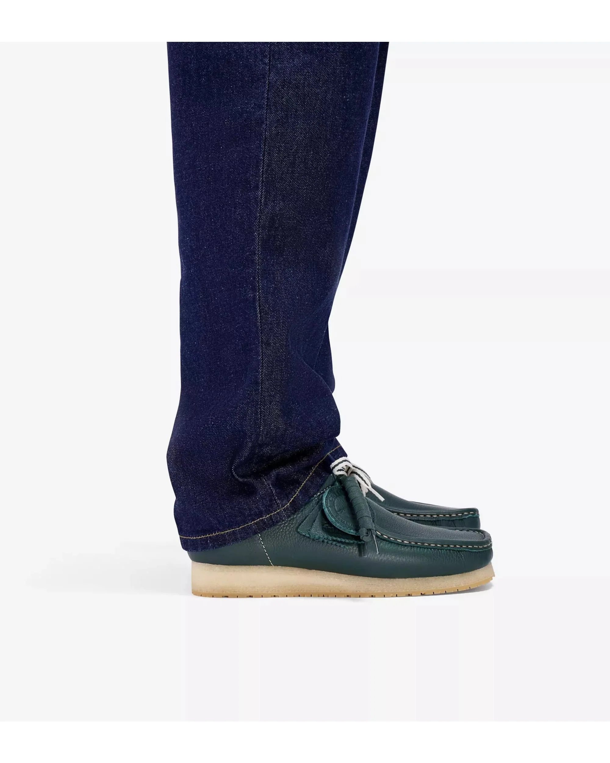Clarks Wallabee RB - Dark Green Leather - Image 9