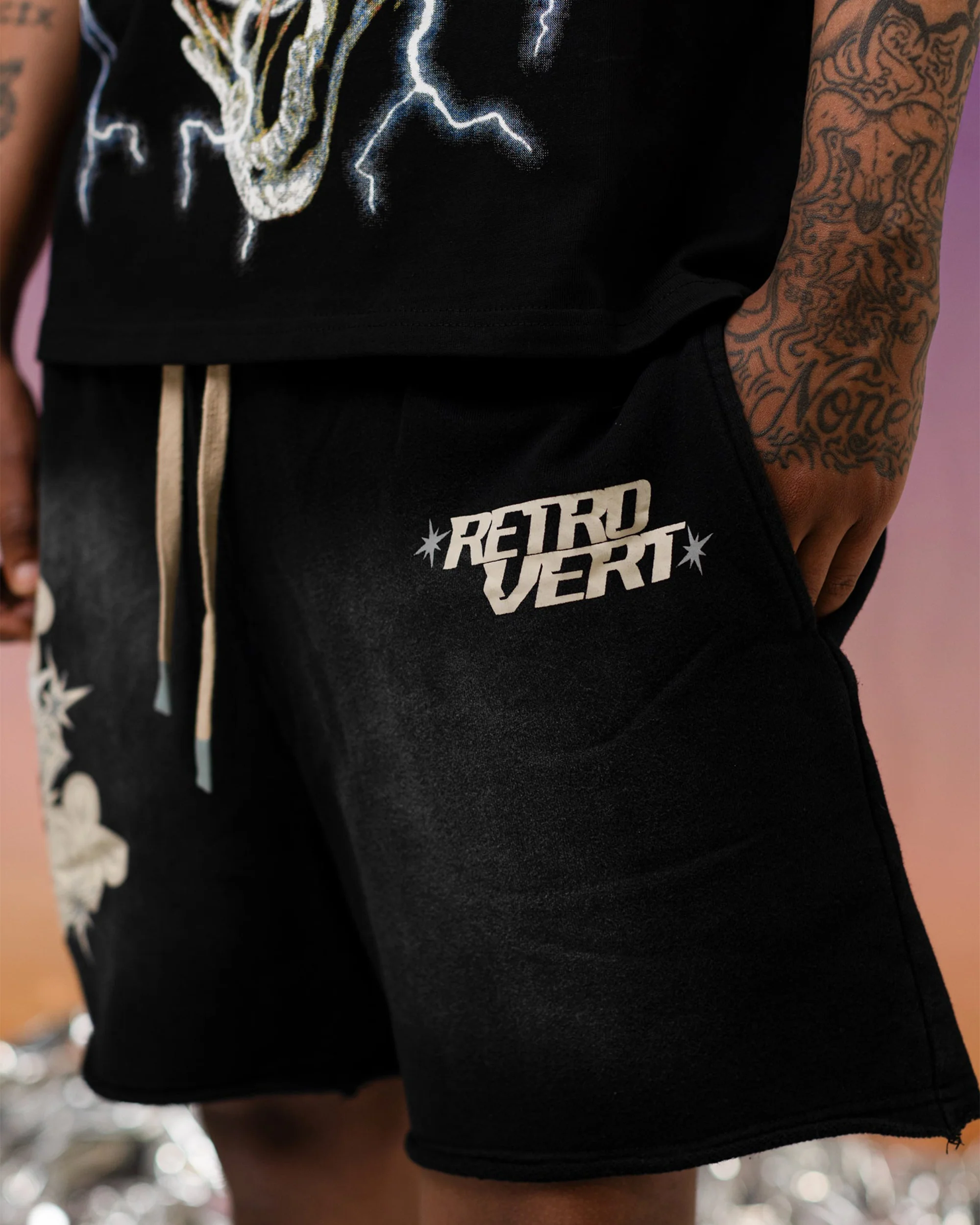 Cluster Patch Shorts Black - Image 2