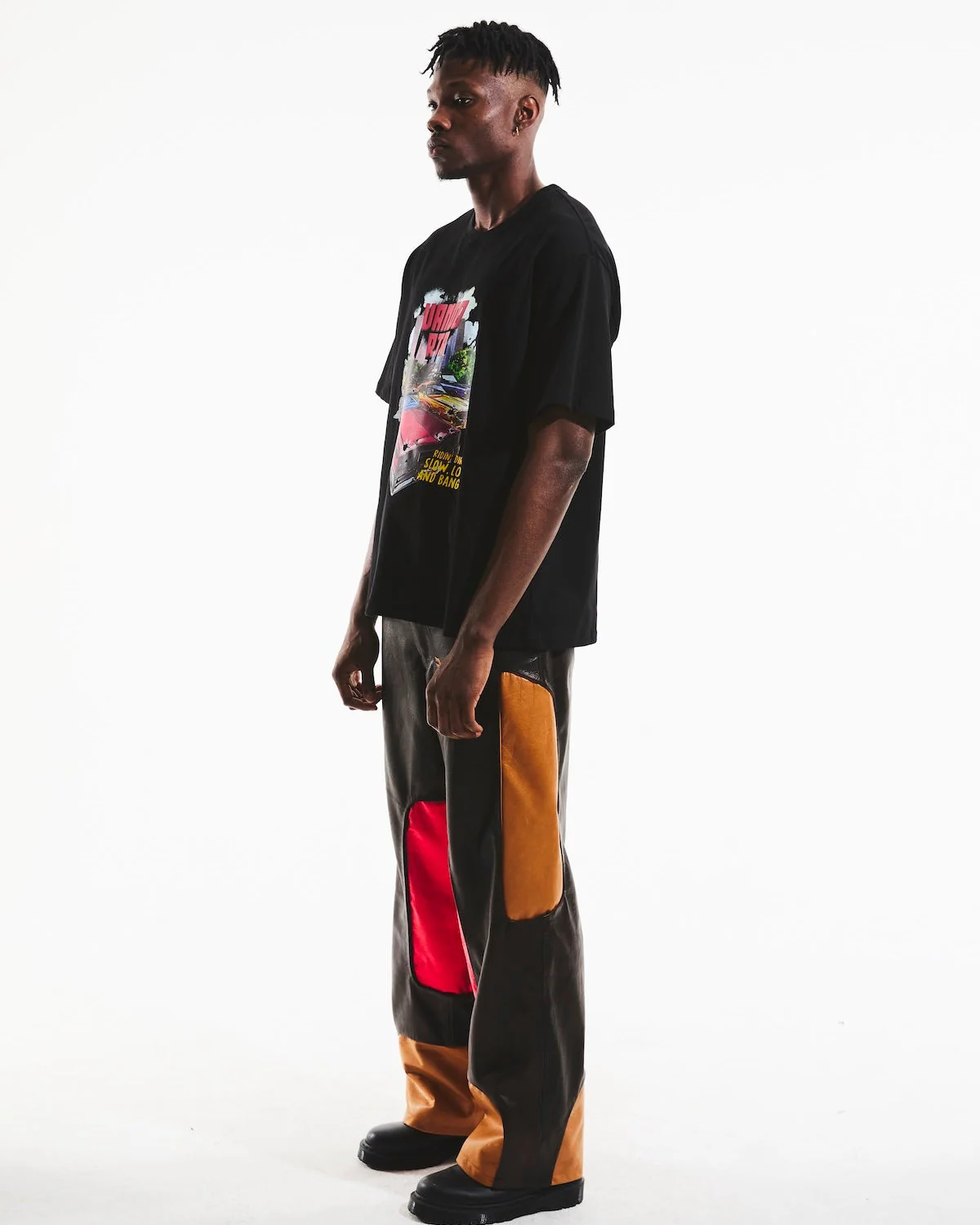 COLIN OVERSIZED SHORT SLEEVE TEE | BLACK SLAB CARS - Image 6