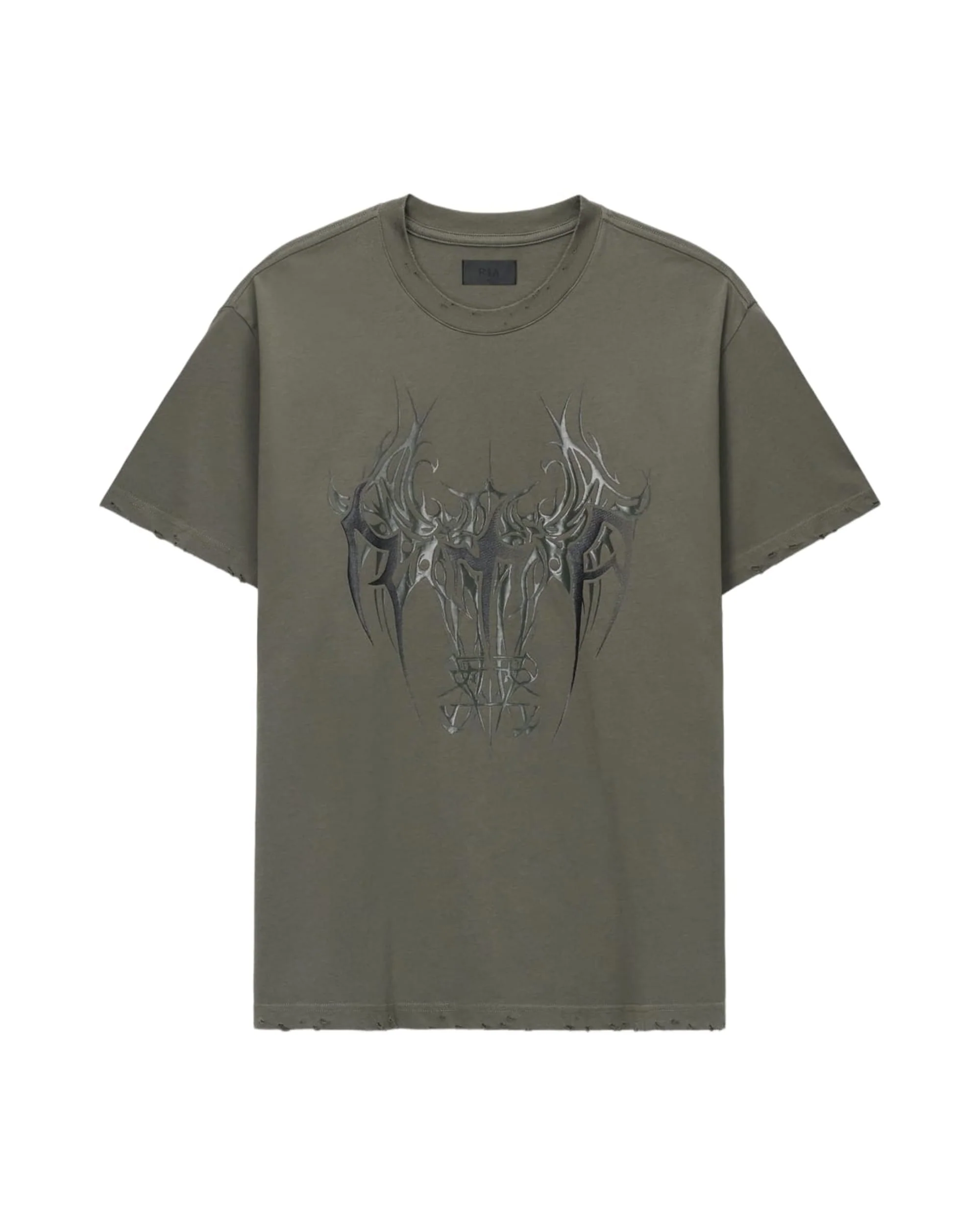 COLIN OVERSIZED SHORT SLEEVE TEE | OLIVE CYBER SIGILISM