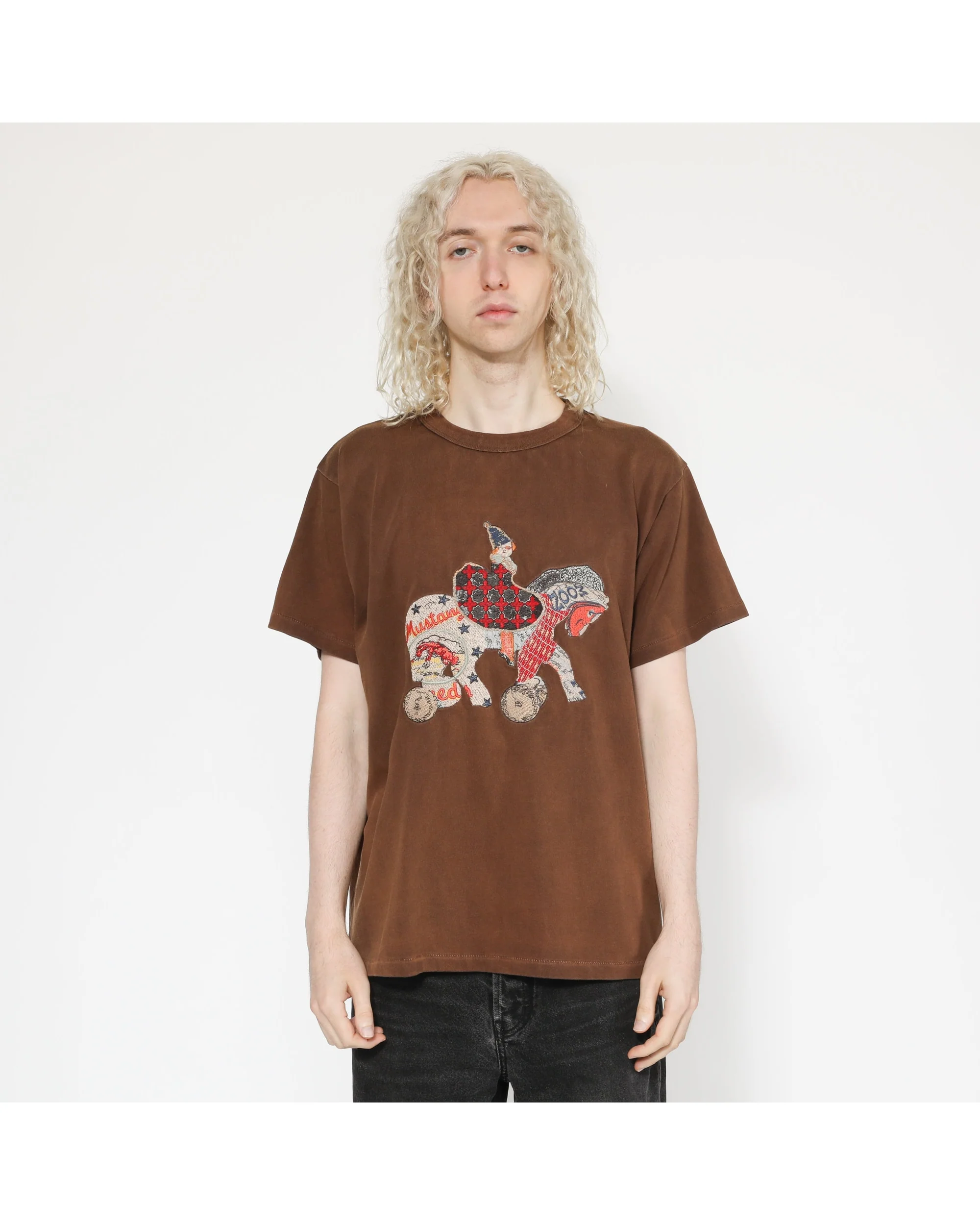 Collage Horse Tee - Brown - Image 2