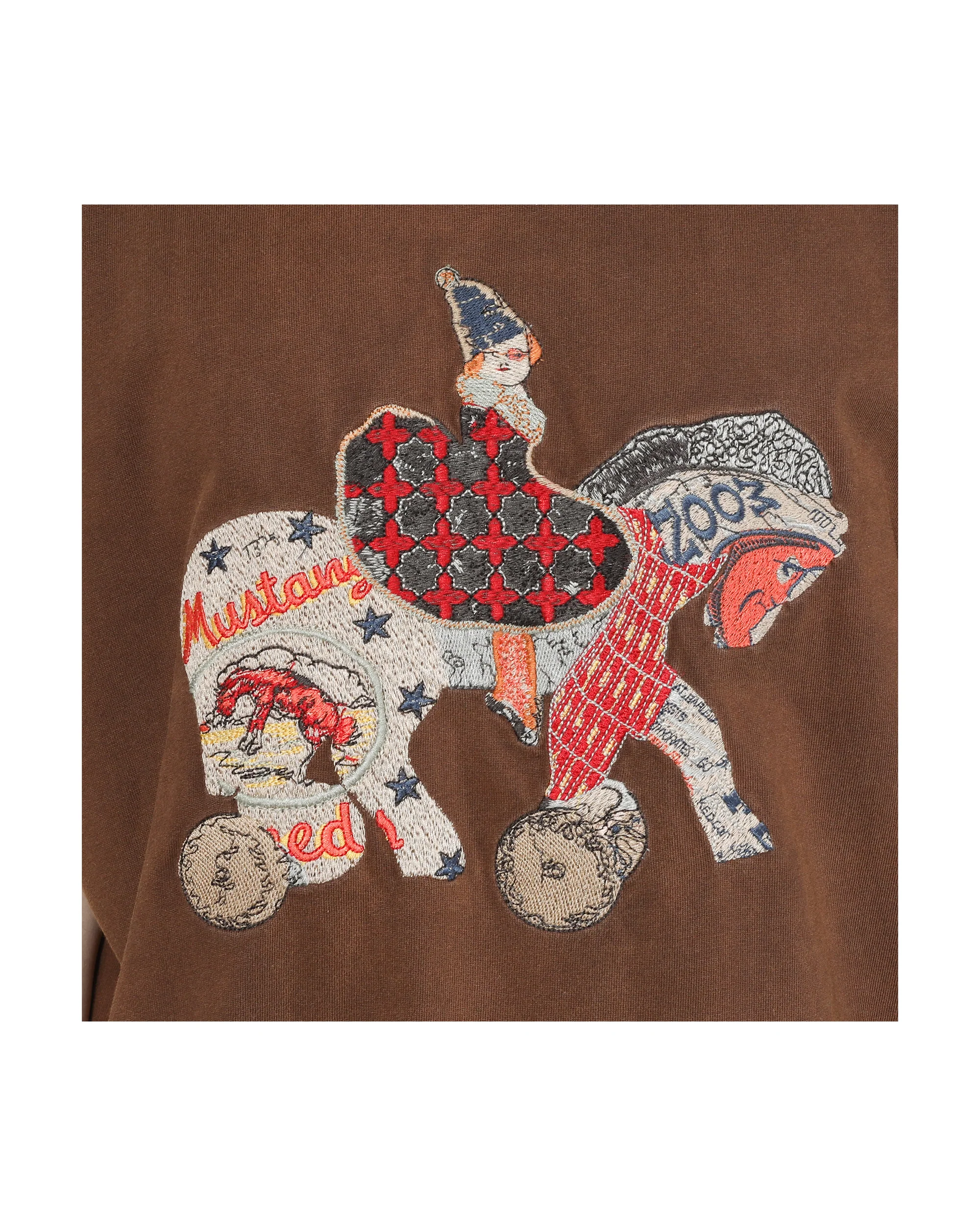 Collage Horse Tee - Brown - Image 6