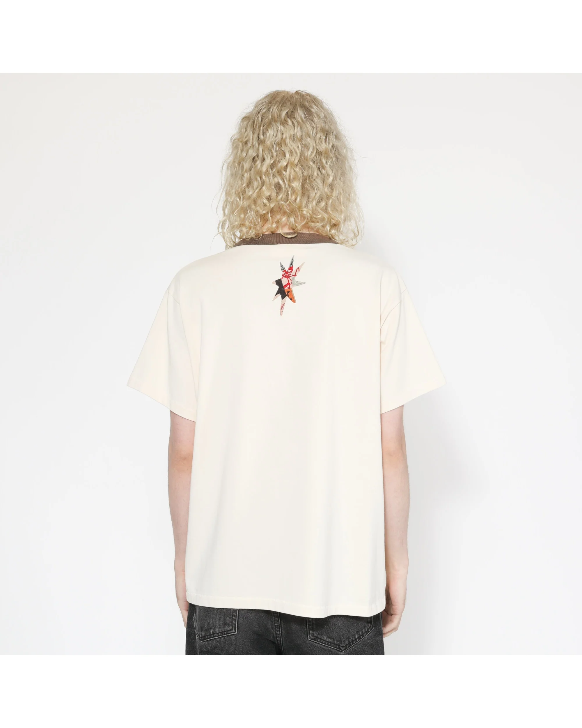Collage Horse Tee - Charcoal Ringer - Image 4