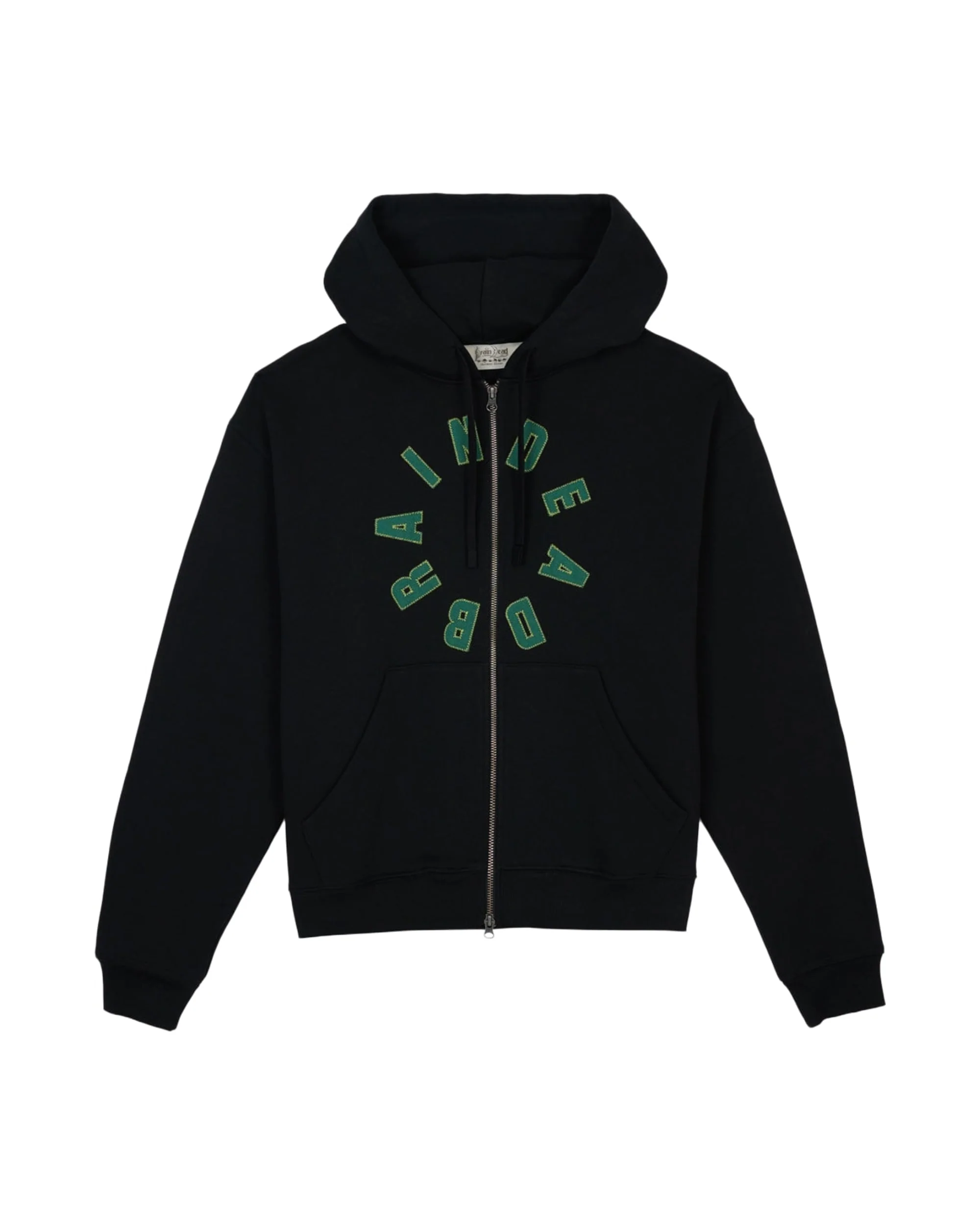 Collegiate Zip Up Hoodie - Black