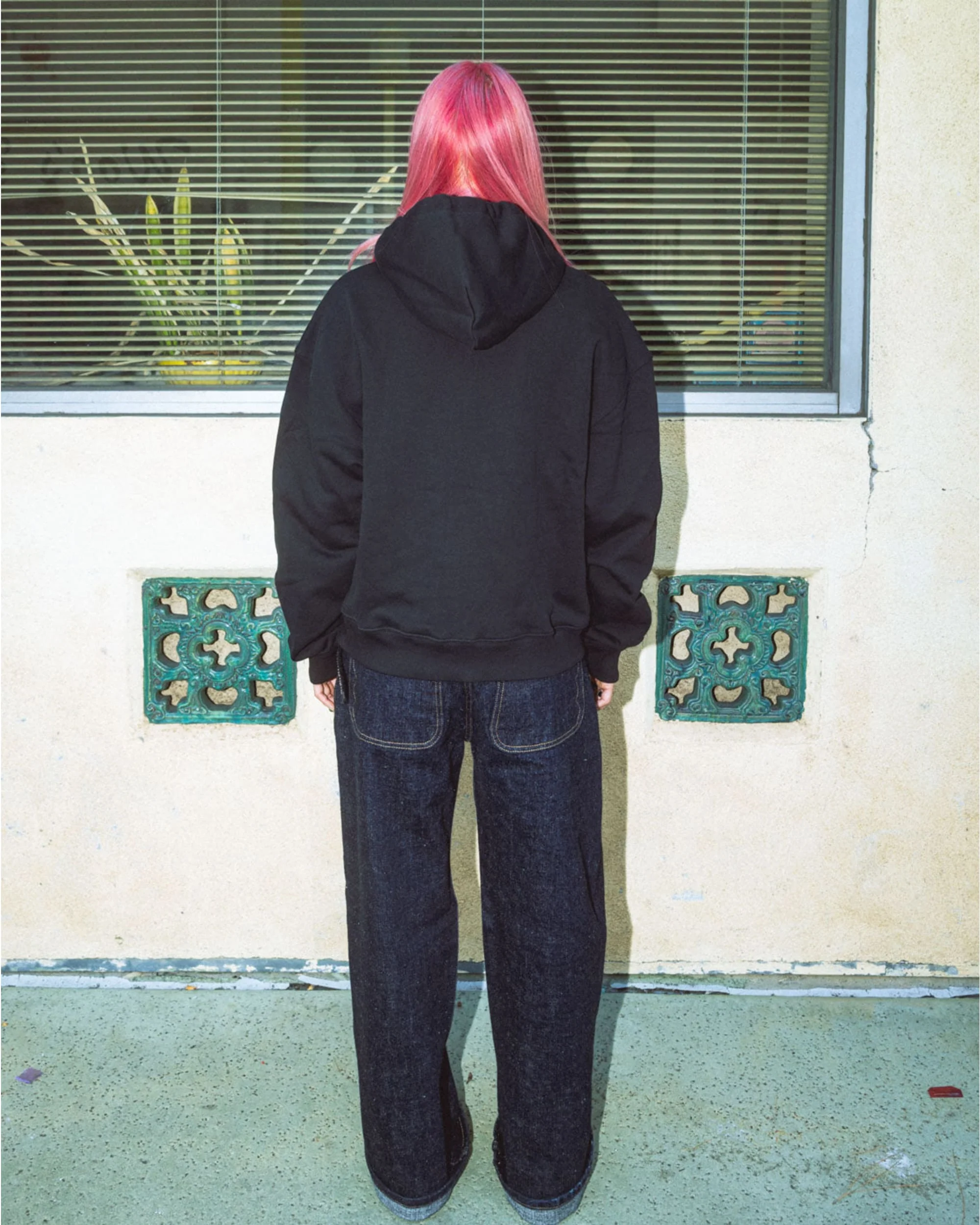 Collegiate Zip Up Hoodie - Black - Image 4