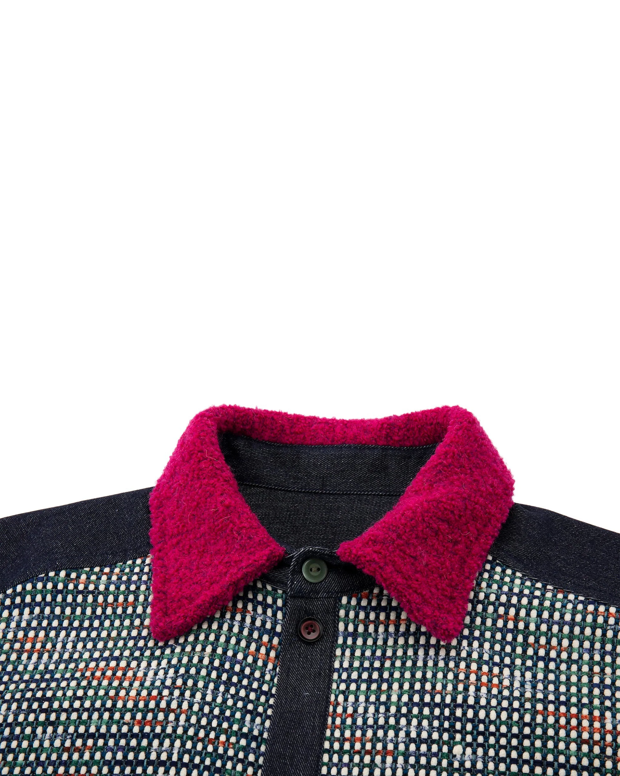 Color-Block Pocket Shirt – Magenta, Green & Mustard - Image 13