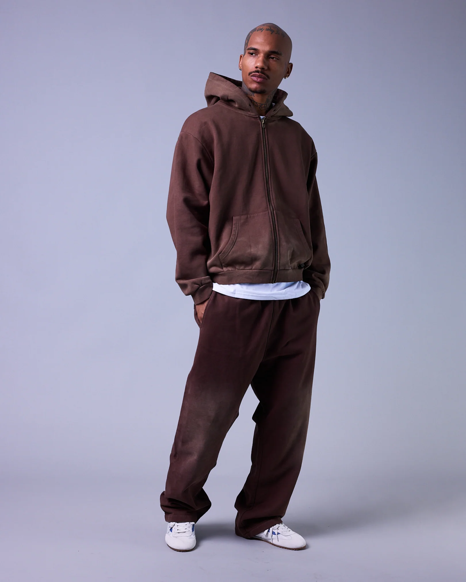 Complex Core Zip Hoodie (Washed Brown) - Image 4
