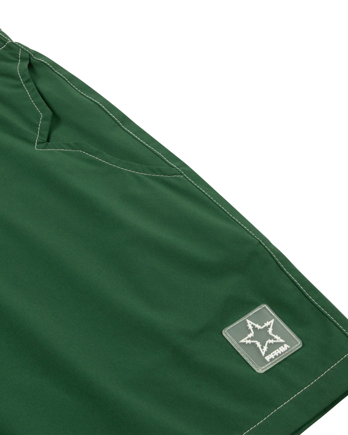 CONTRAST STITCH SWIM TRUNK - GREEN - Image 3
