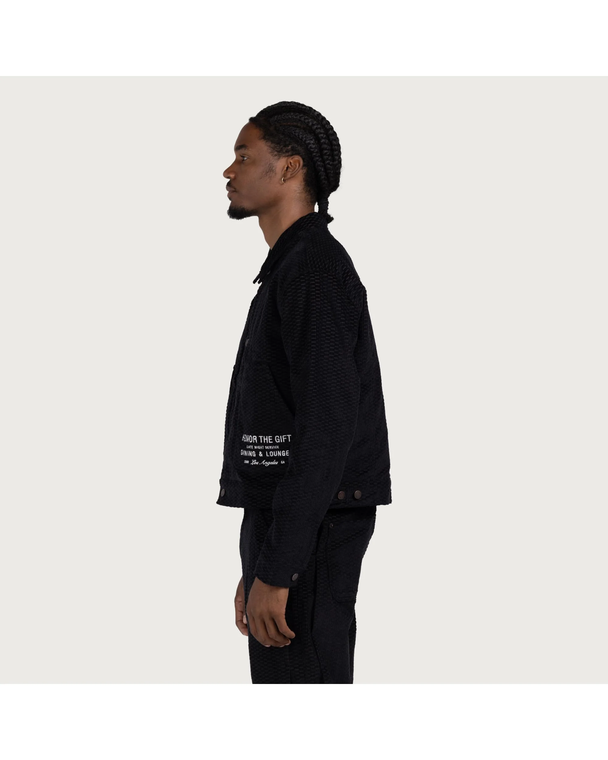 Cord Jacket - Black - Image 4