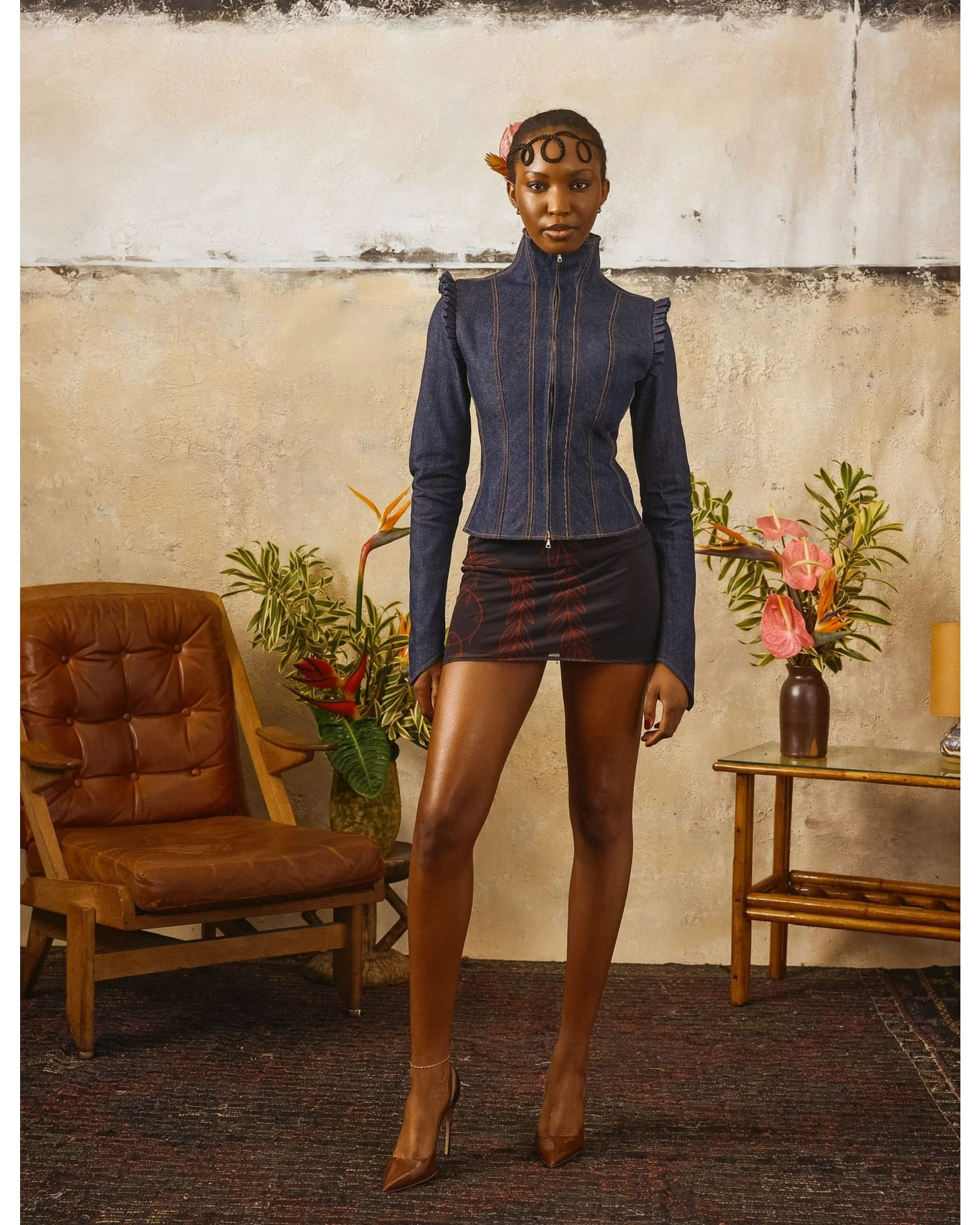 Corset Denim Jacket - Pre Order - Image 2