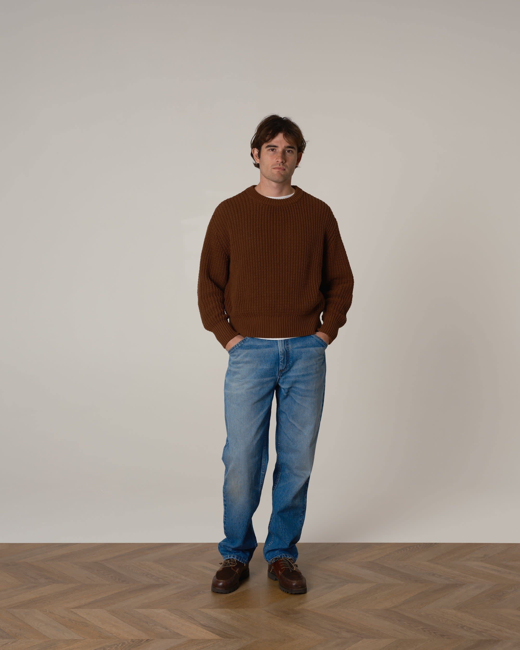 Cotton Fisherman Knit Sweater - Image 2
