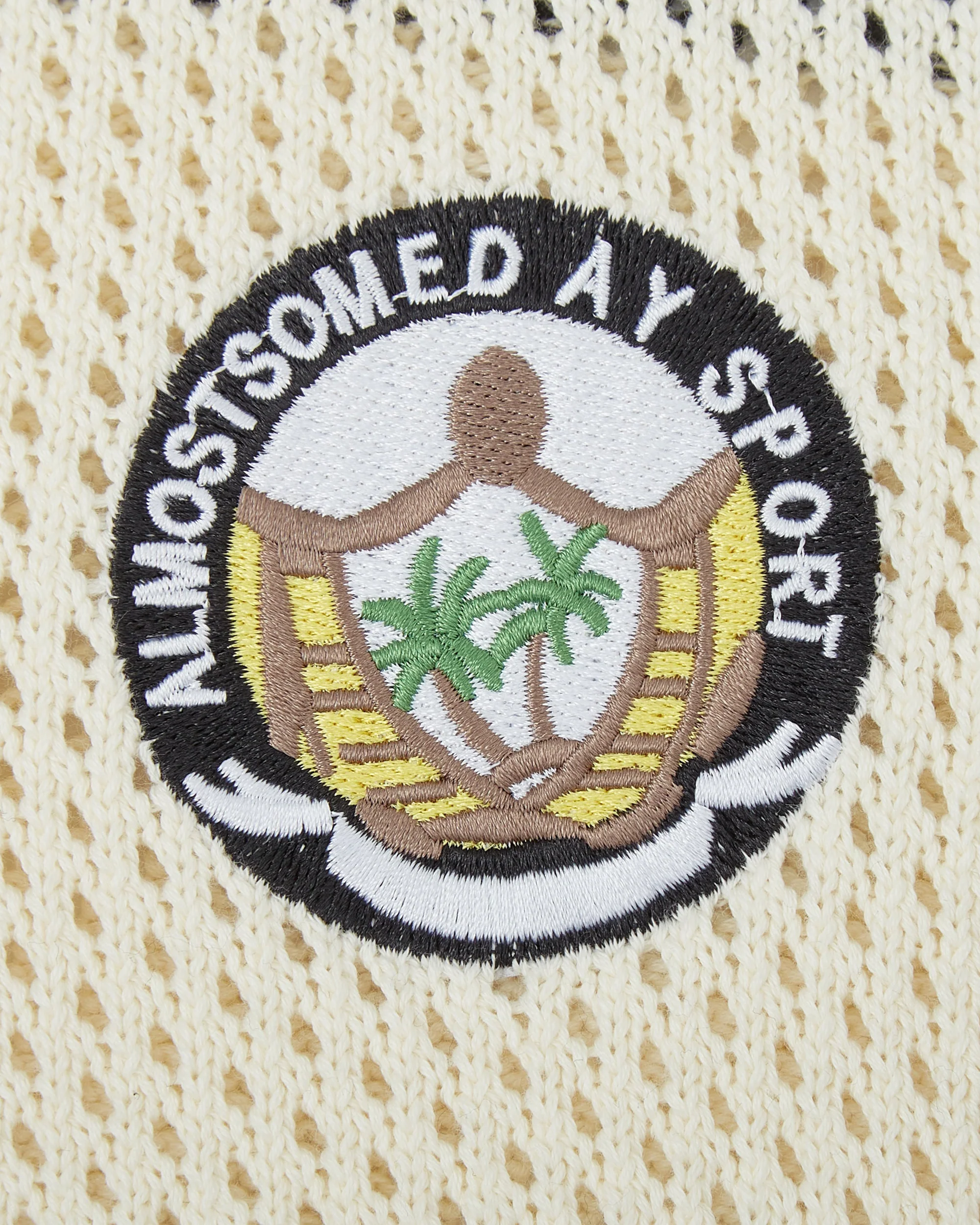 Crochet Knit Polo (Cream / Black) - Image 6